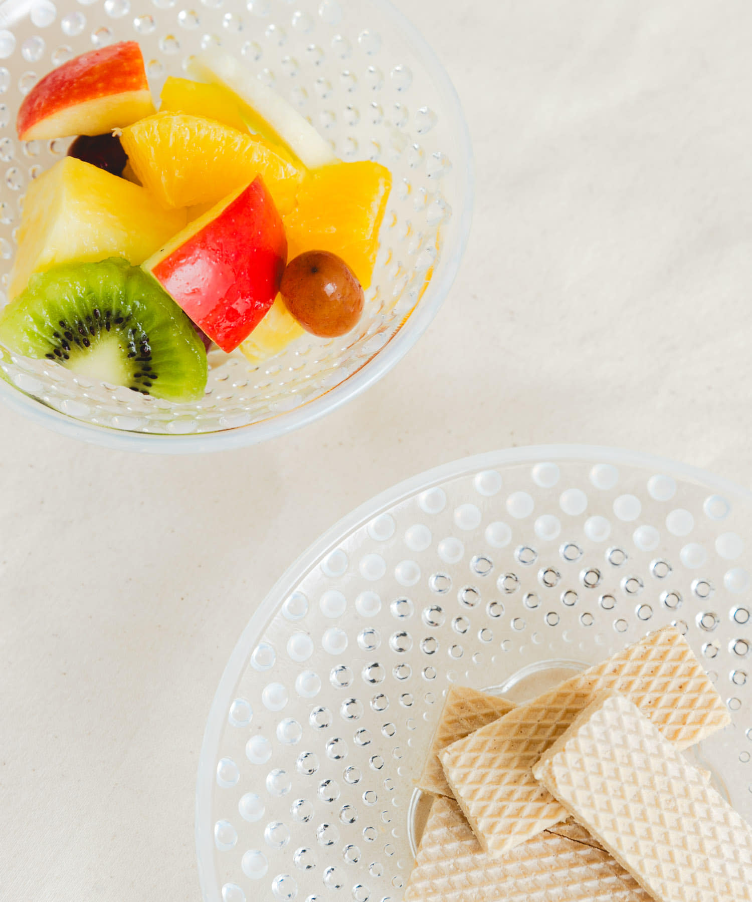 『WEB限定』廣田硝子　あられ小皿　白色 - -