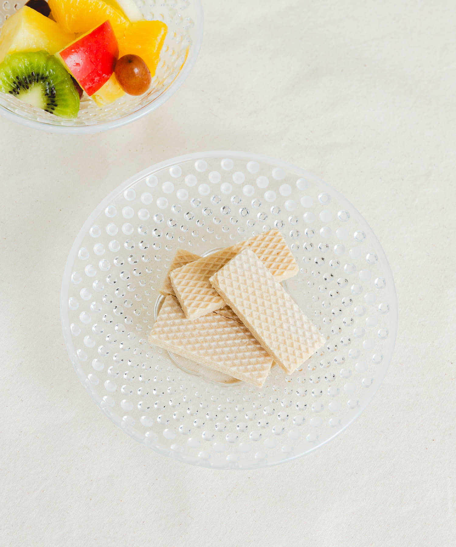 『WEB限定』廣田硝子　あられ小皿　白色 - -