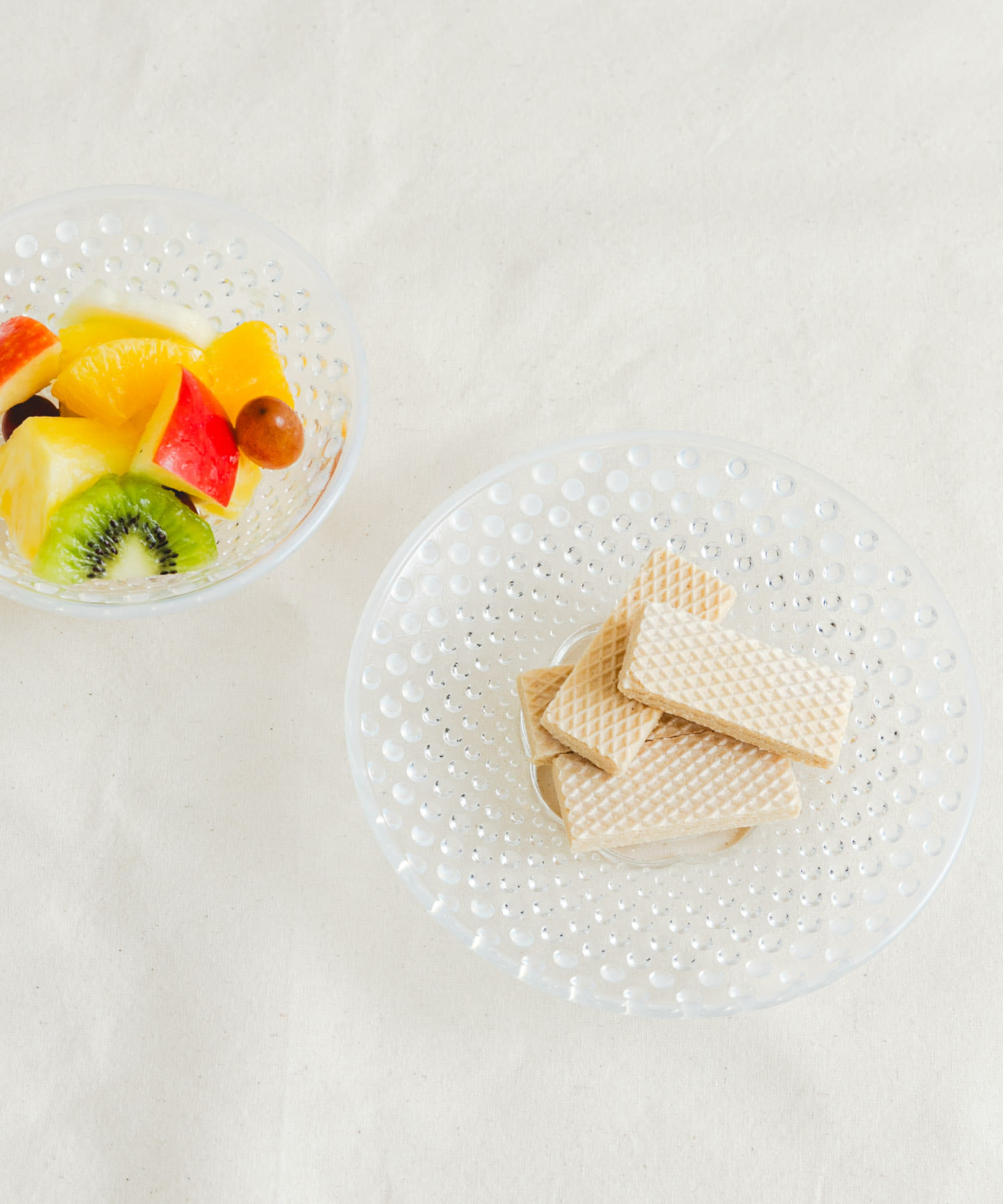 『WEB限定』廣田硝子　あられ小皿　白色 - -