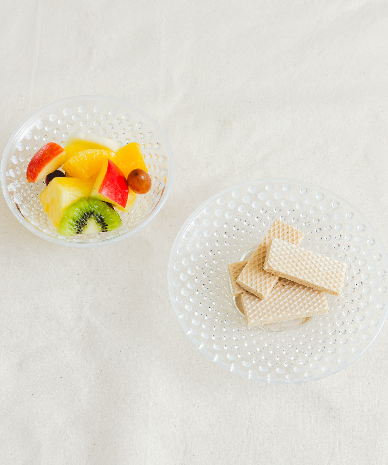 『WEB限定』廣田硝子　あられ小皿・小鉢　白色