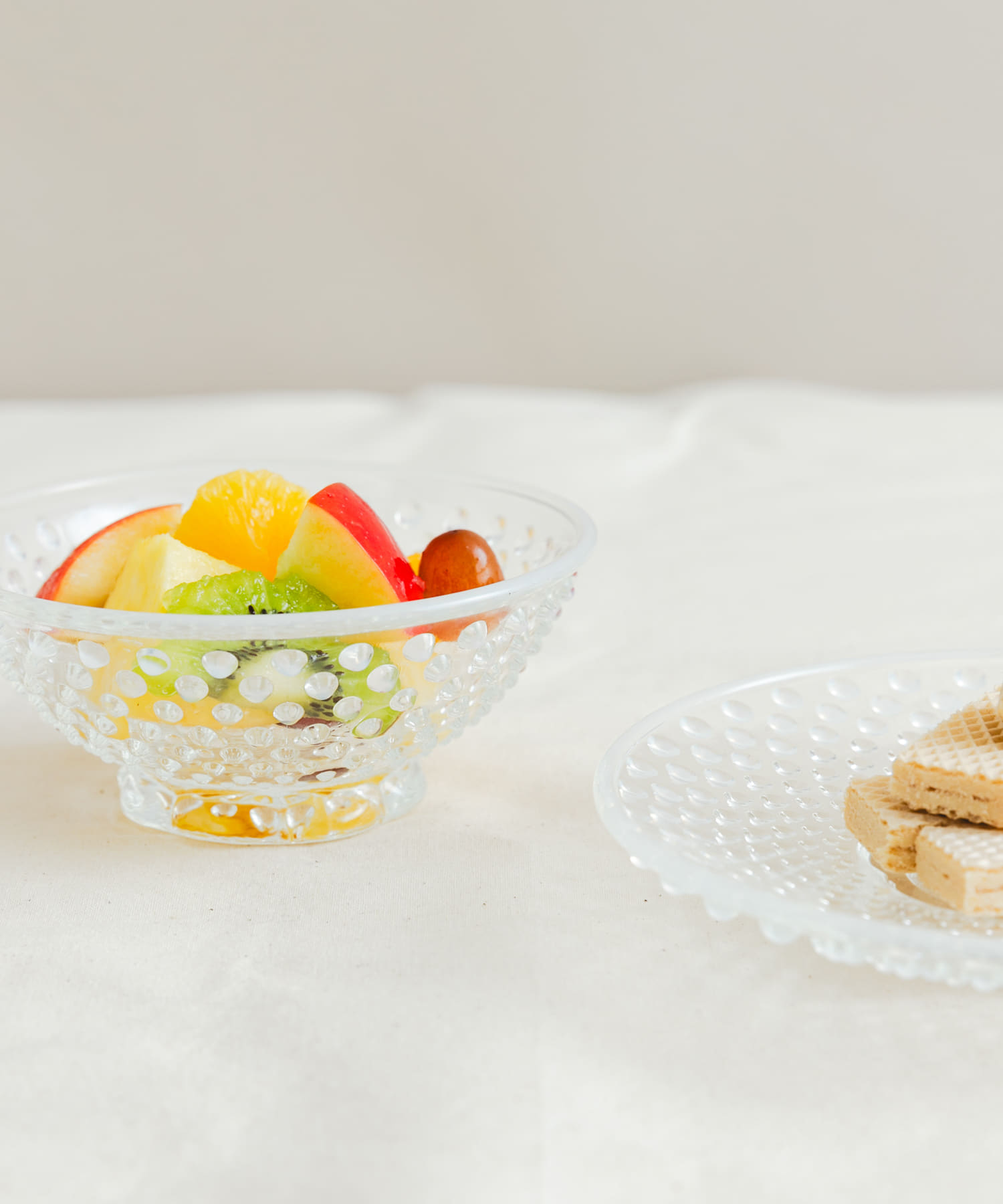 『WEB限定』廣田硝子　あられ小皿・小鉢　白色 - 0