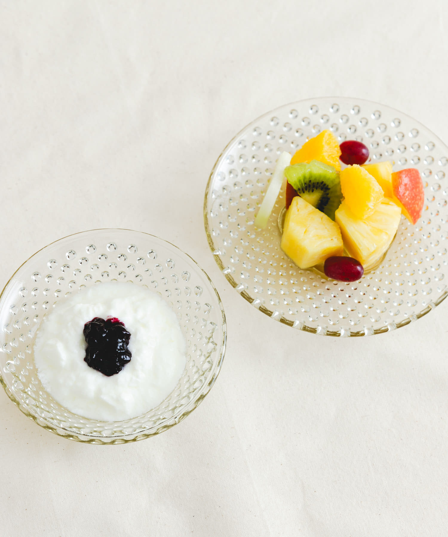 廣田硝子　あられ小皿・小鉢　アンバー