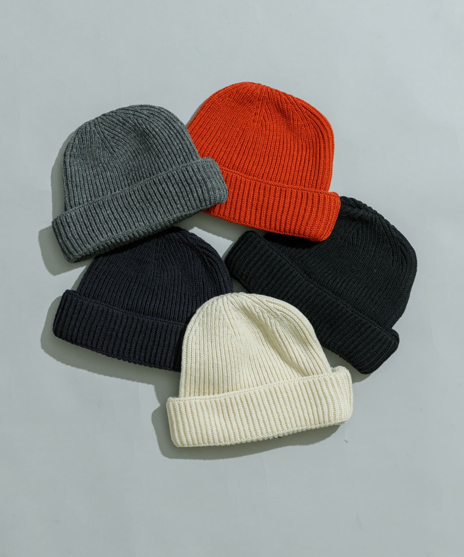 OLDDERBY KNITWEAR　Merino Wool Cap NAVY -
