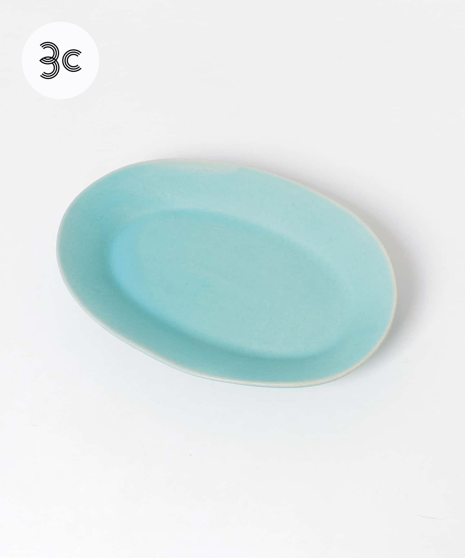 独歩炎×能登デザイン室　オーバルプレート 能登ノ海 M