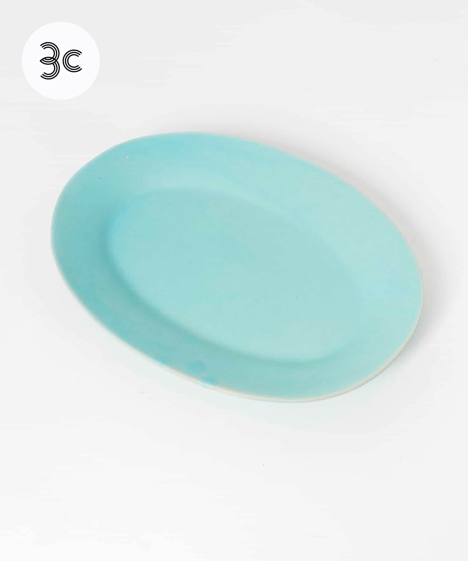 独歩炎×能登デザイン室　オーバルプレート 能登ノ海 L