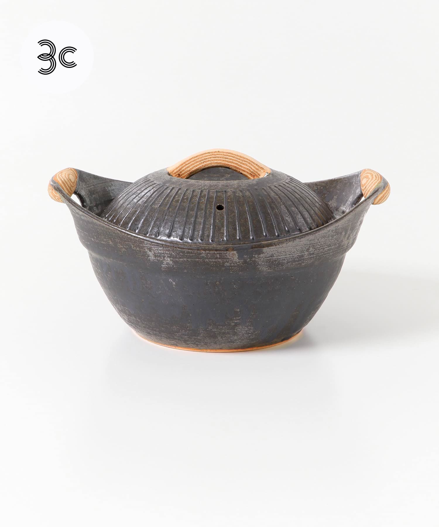 独歩炎　土鍋イラボ釉8合