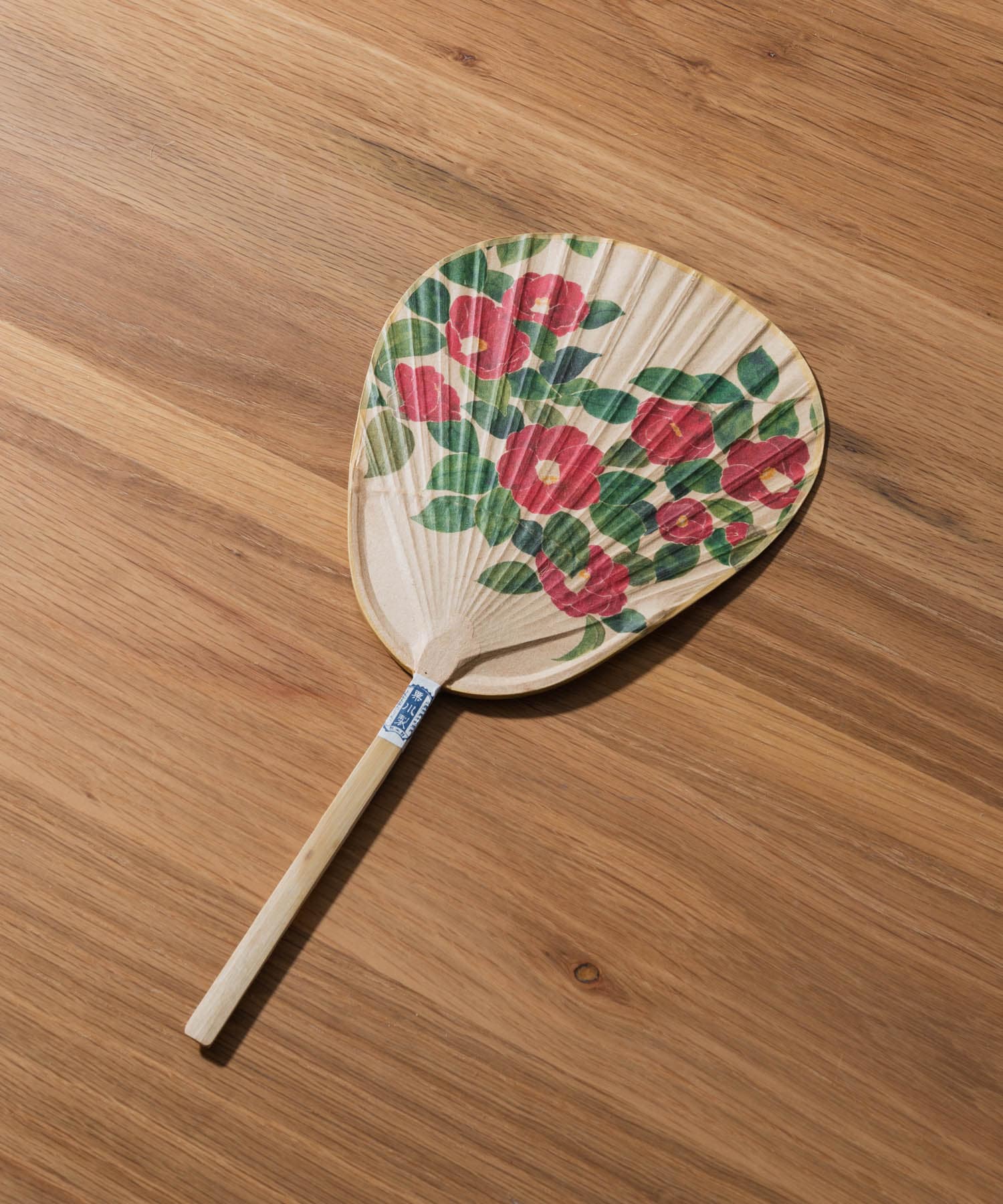 栗川商店　はるかぜ染色工房うちわ 椿 0