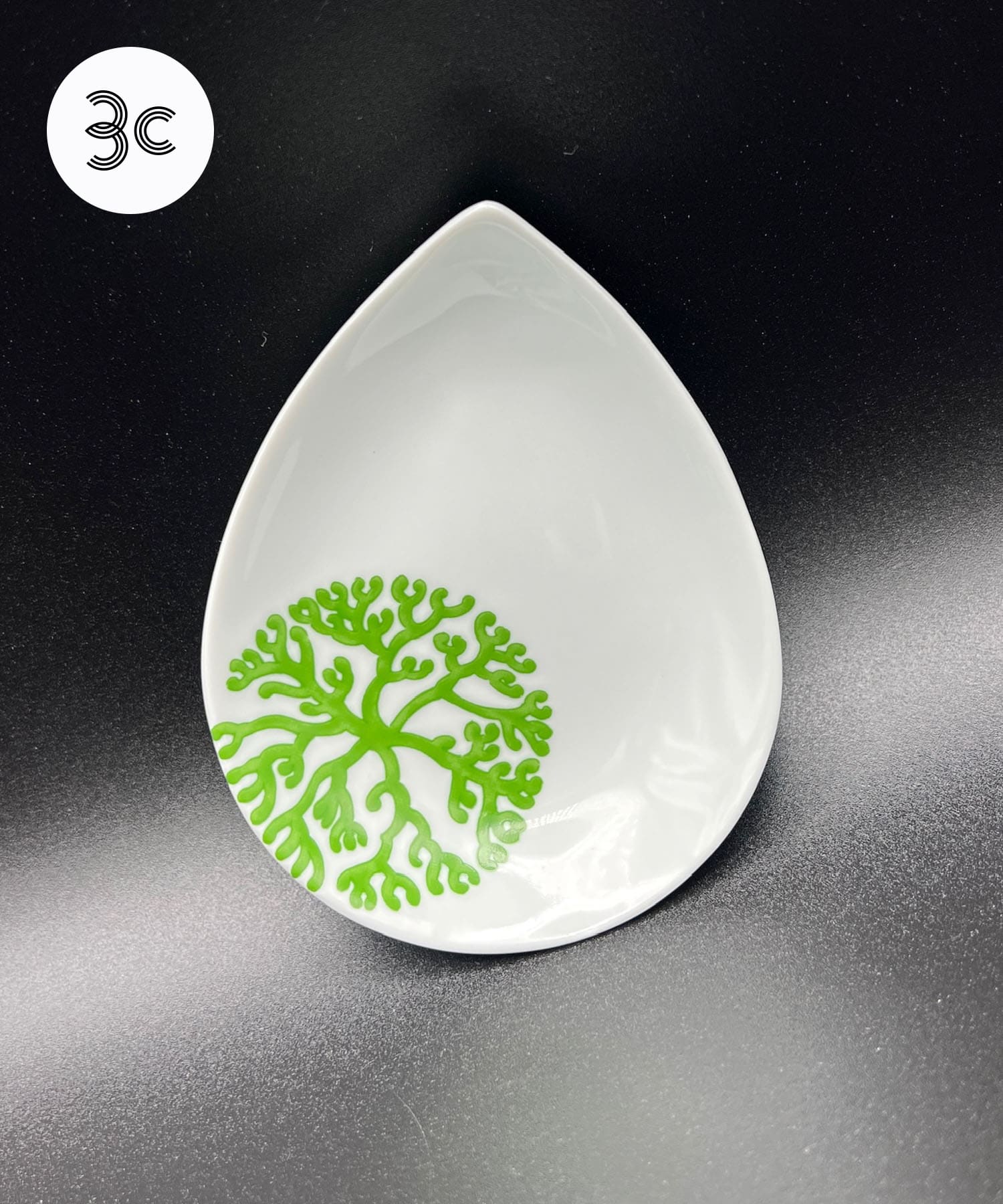 寿芳窯　しずく小皿 緑 0