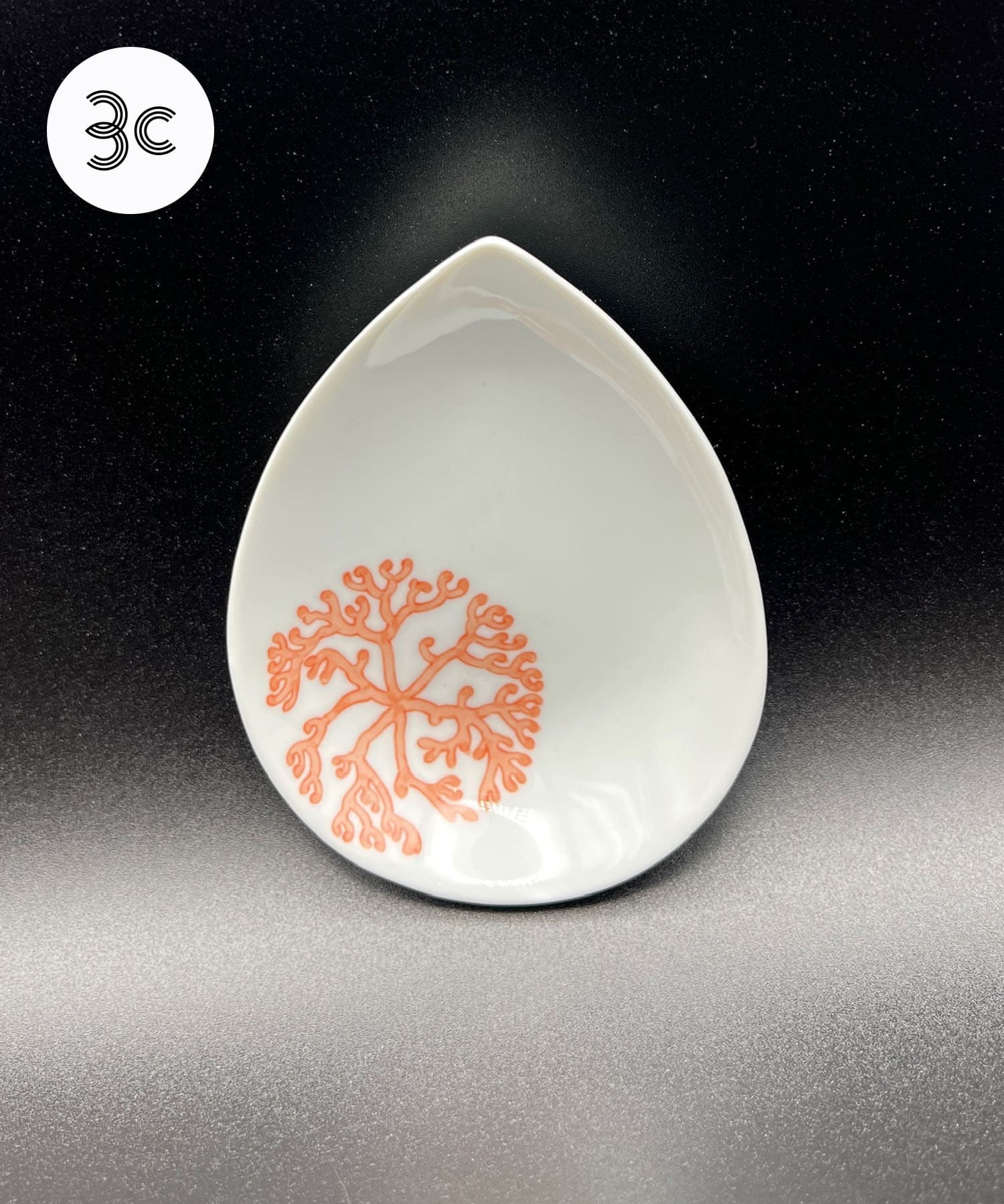 寿芳窯　しずく小皿 赤 0