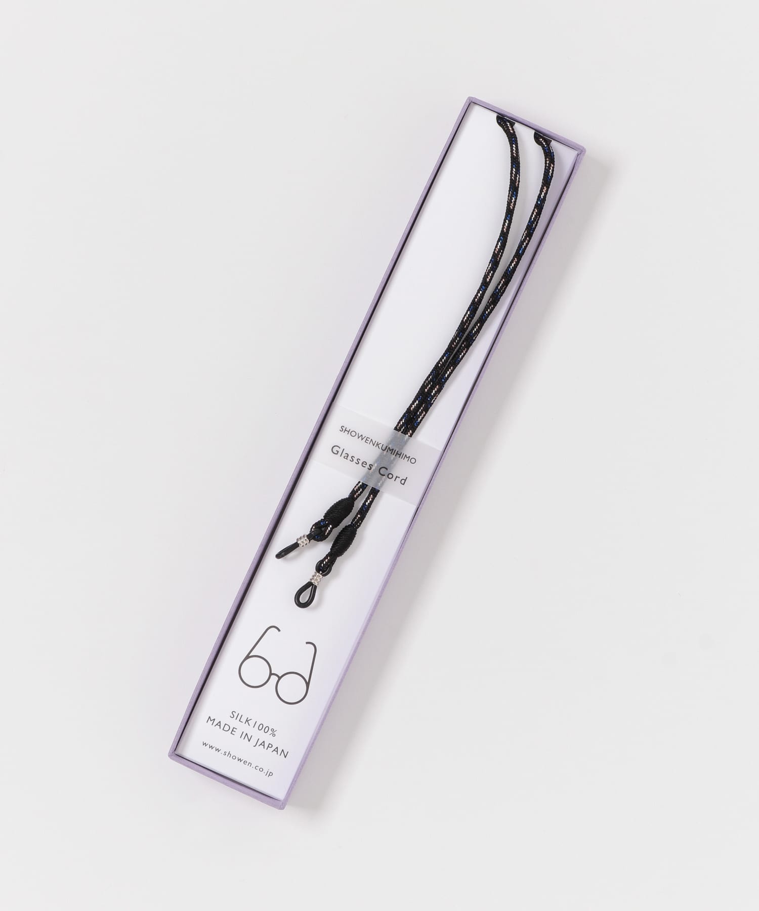 昇苑くみひも　正絹　グラスコード唐打 黒 0