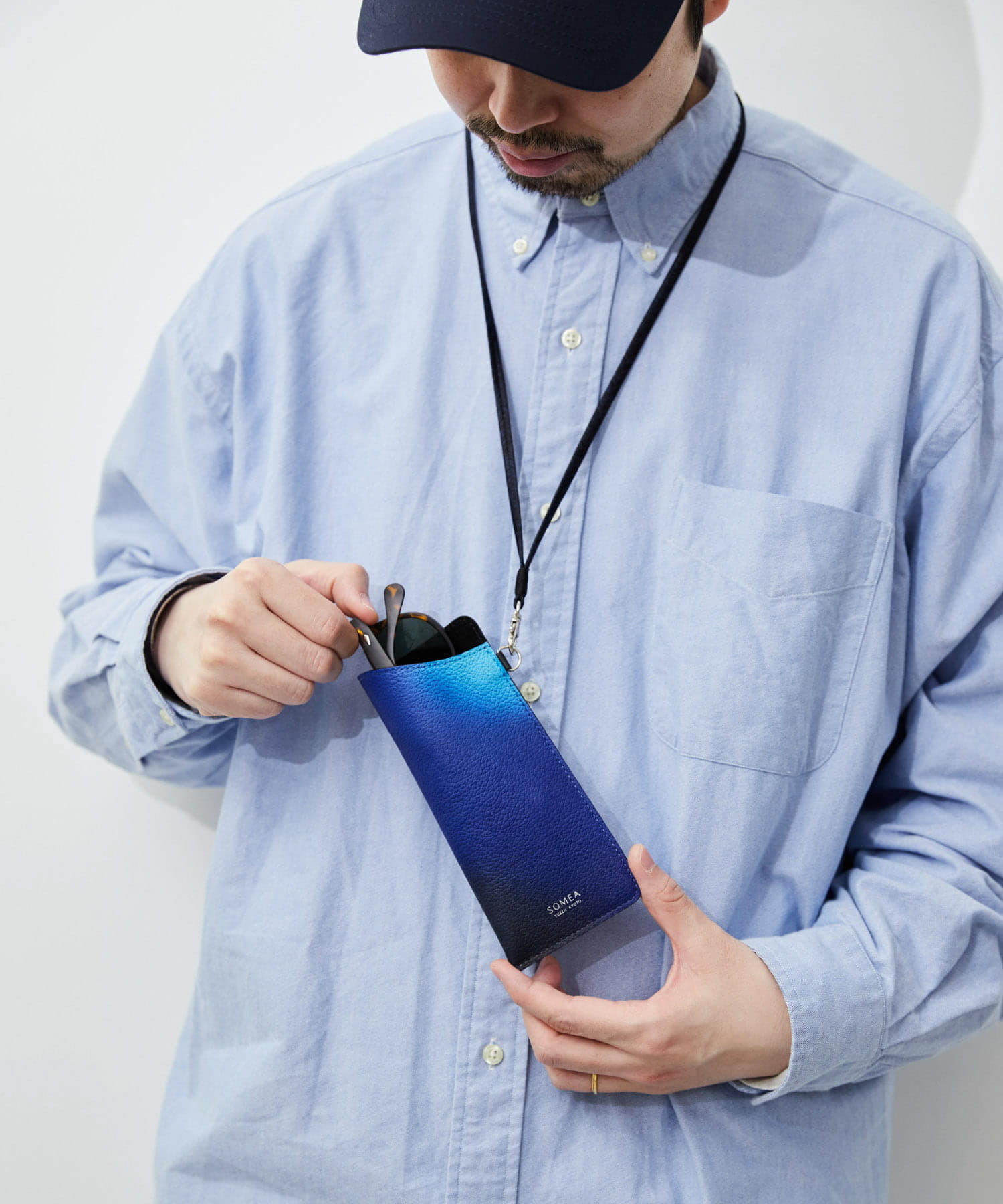 池内友禅　グラスケース(ひもなし) ブルー 0