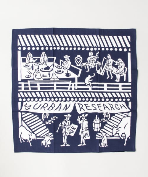 たてまつる　DEJIMA RESEARCHバンダナ NAVY one