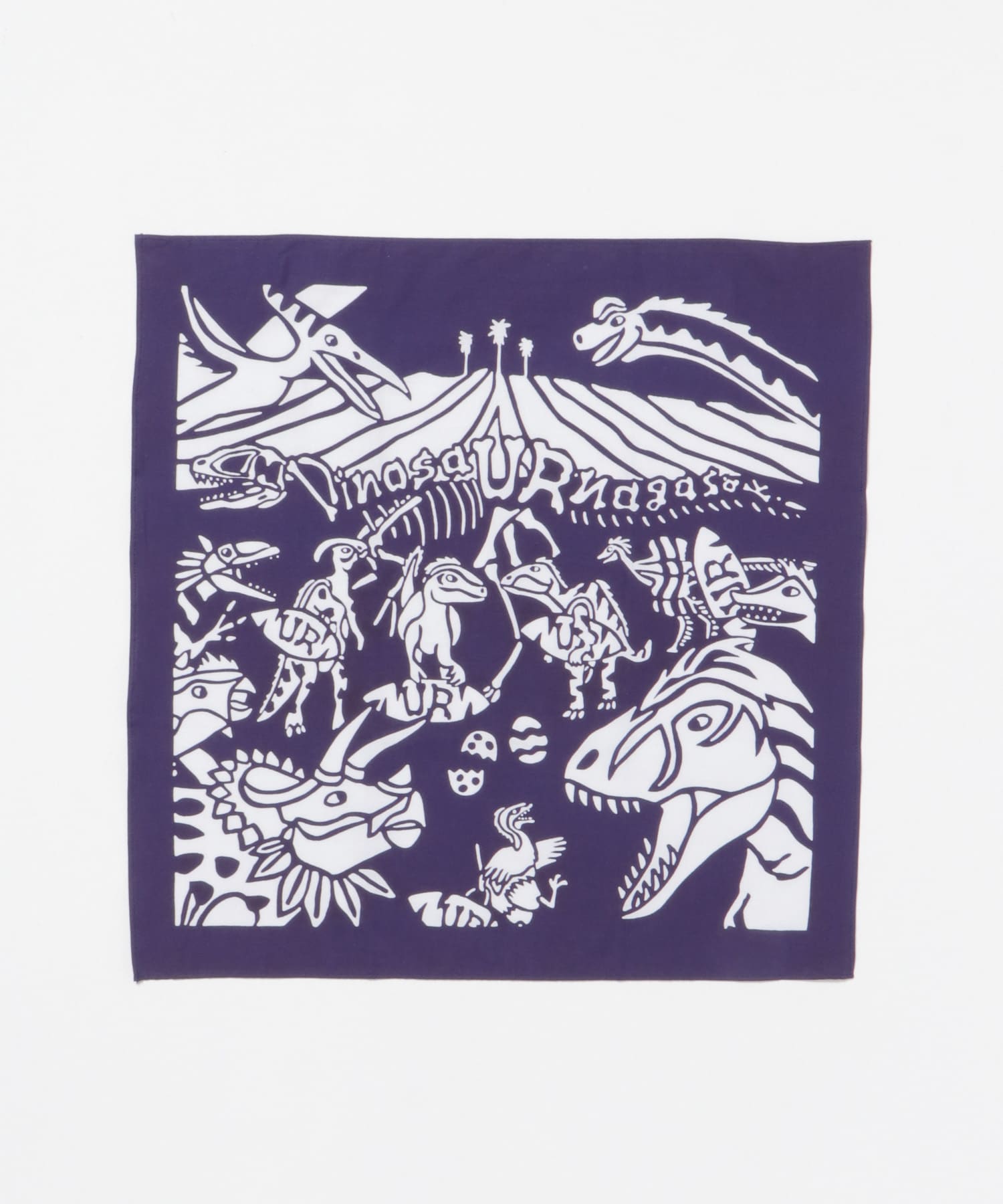 たてまつる DinosaUR Nagasaki バンダナ(0 ネイビー): 雑貨・ホビー