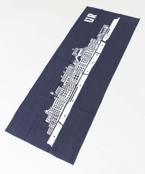 たてまつる　リスペクト・ハシマ 手ぬぐい NAVY -