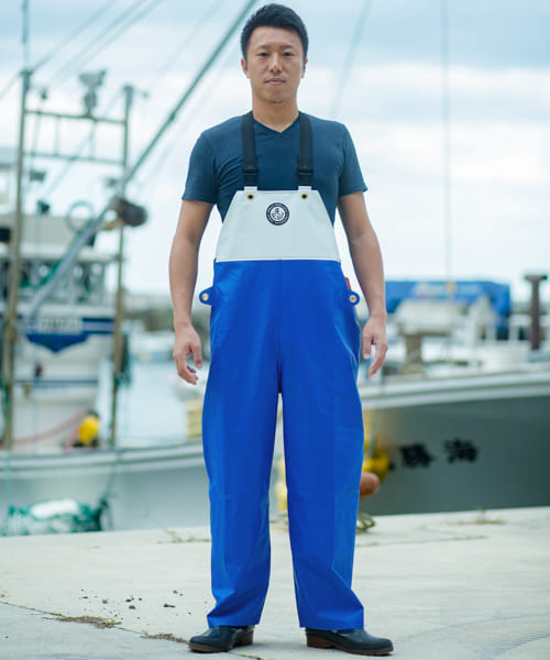 FISHERMAN JAPAN×URBAN RESEARCH　サロペットパンツ BLK×GRY M