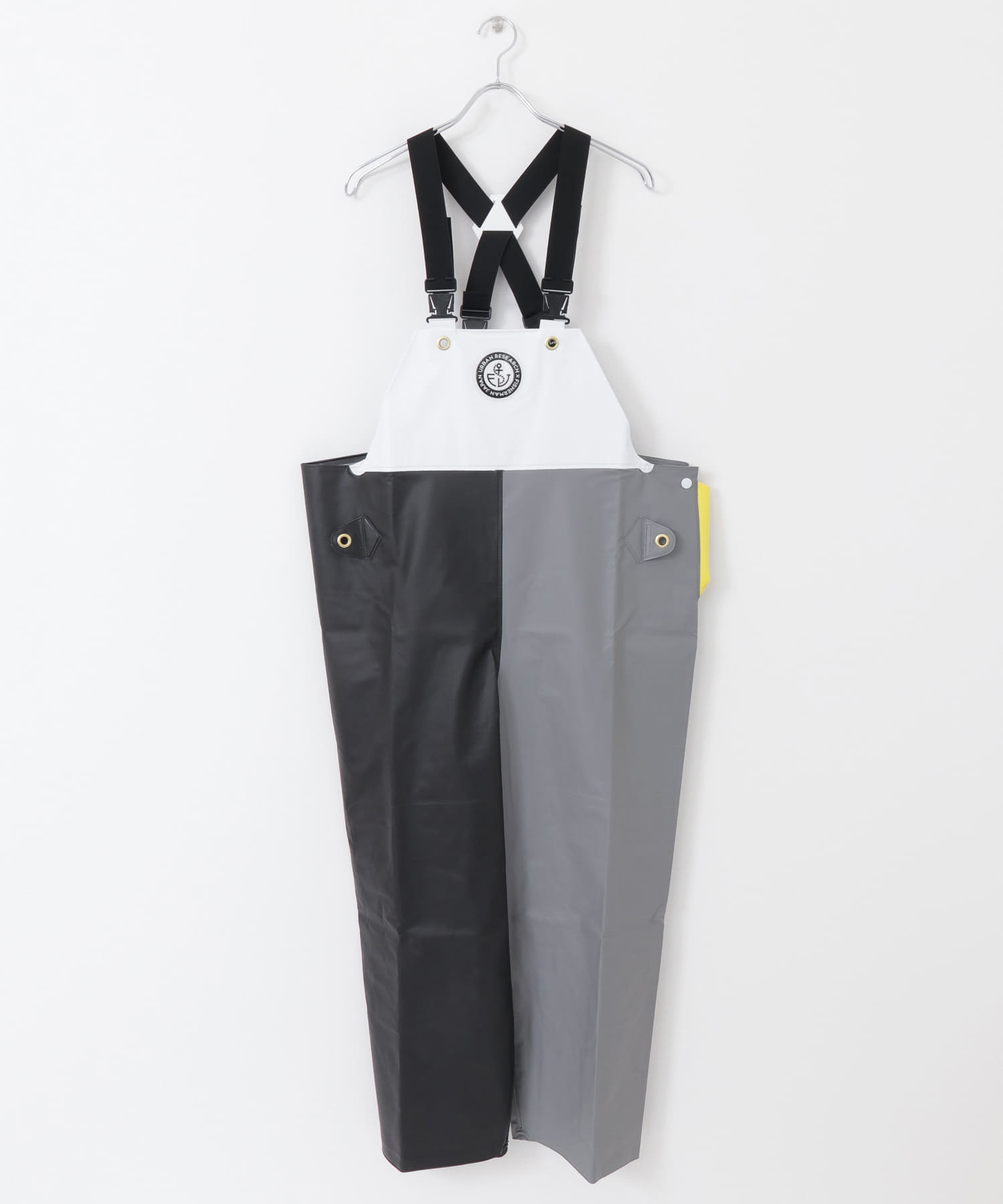 FISHERMAN JAPAN×URBAN RESEARCH　サロペットパンツ BLK×GRY M