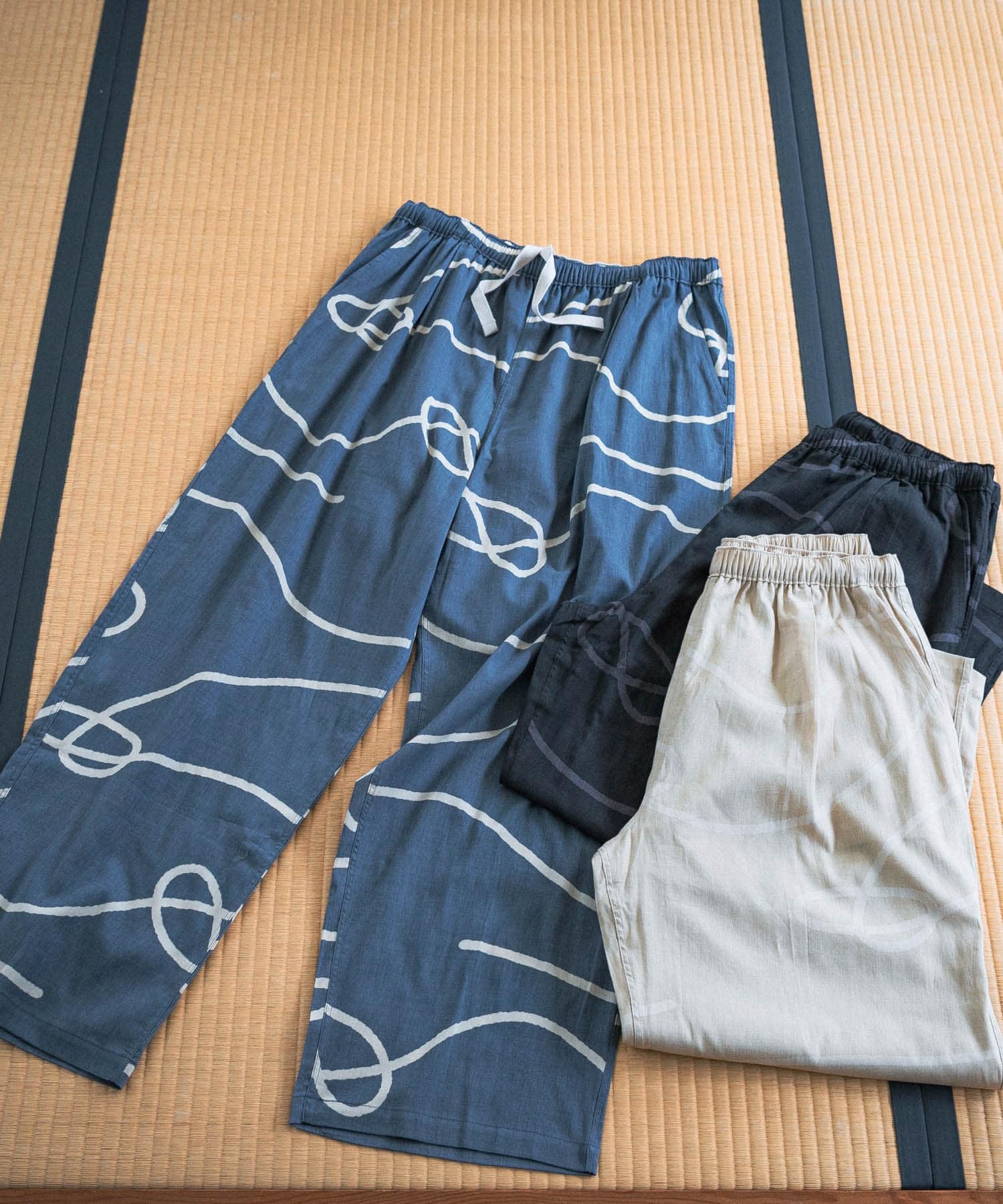 SENTO-GRASHI　「ゆ」pants (long) BLU×OFF M/L