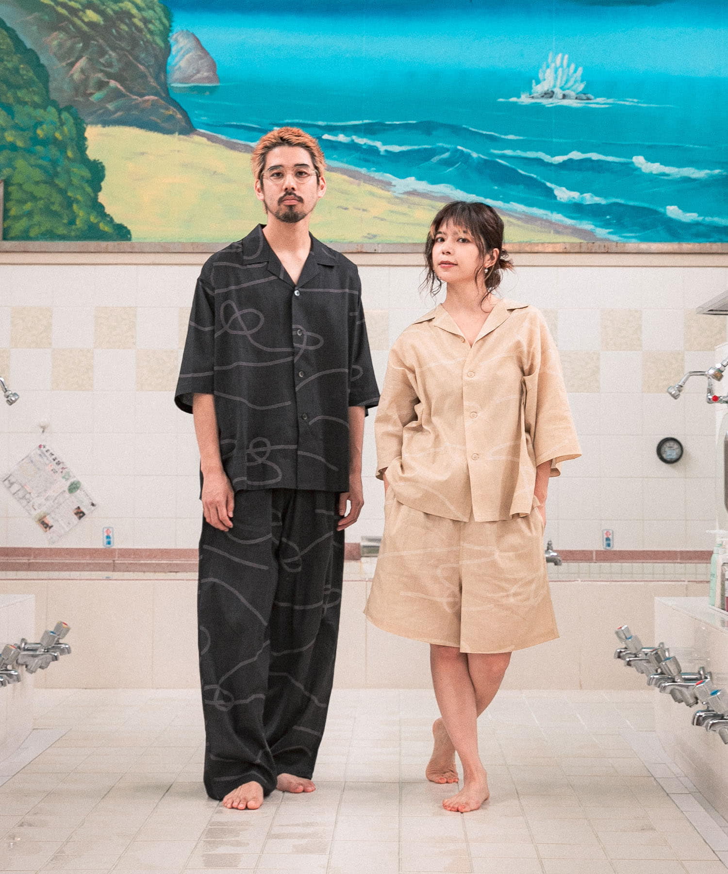 身長：174cm サイズ：L/XL, 身長：154cm サイズ：M/L