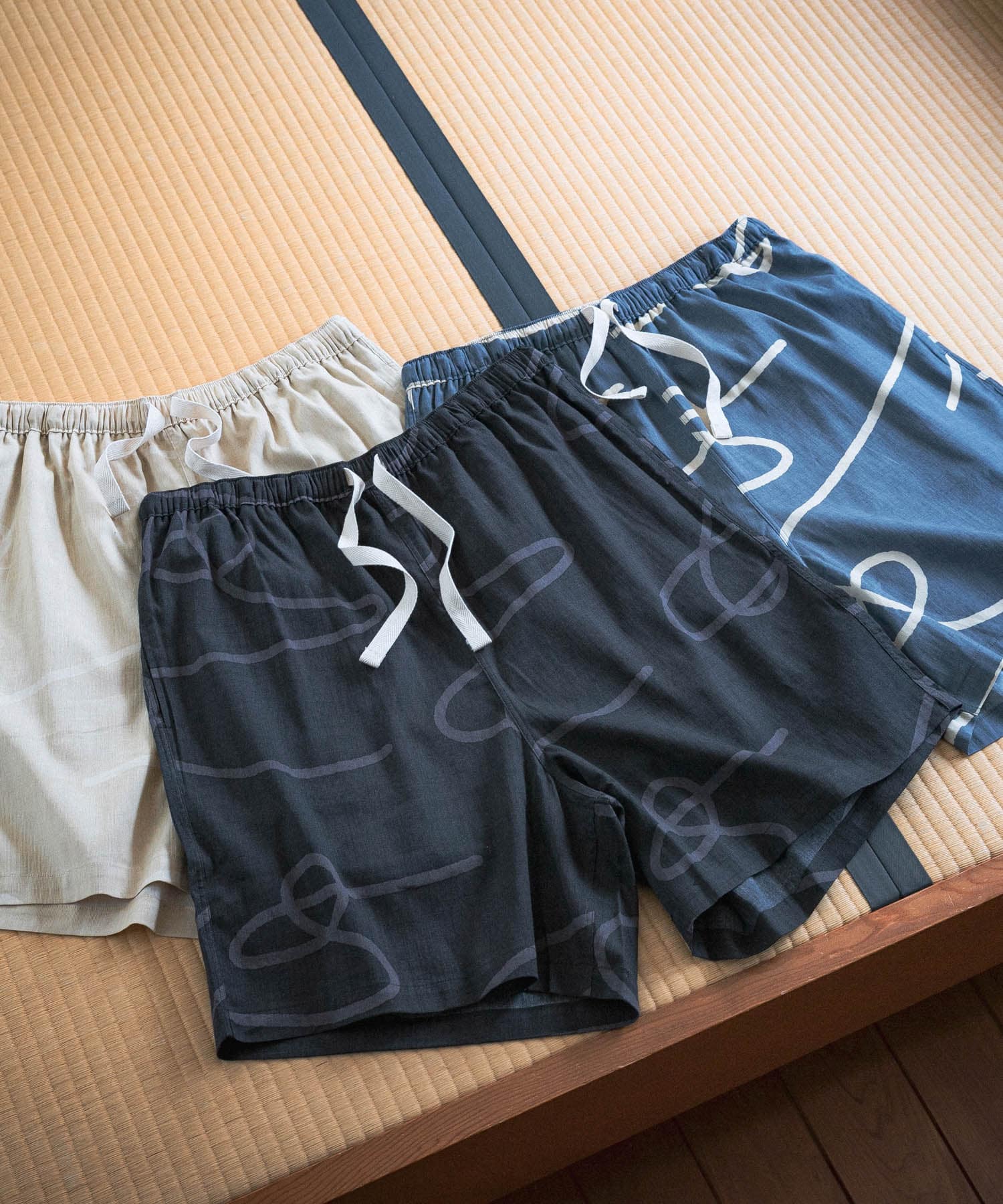 SENTO-GRASHI　「ゆ」pants (short) BLK×CCL M/L