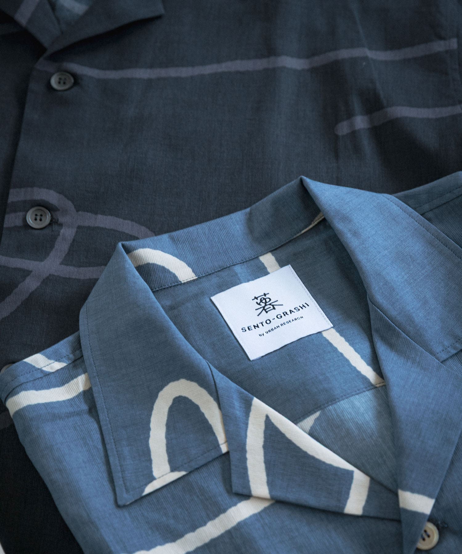 SENTO-GRASHI　「ゆ」shirts BLU×OFF M/L