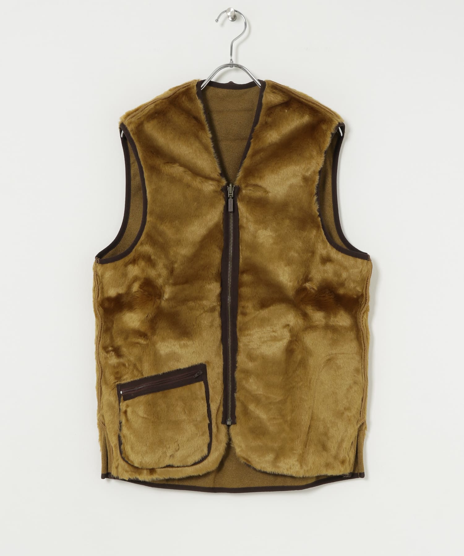 Barbour　pile zip-in liner brown 38
