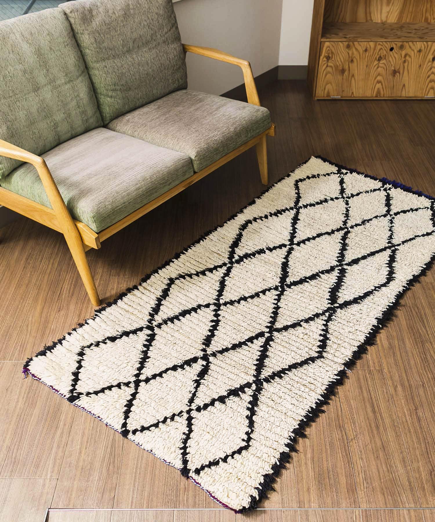 MARCO　Rug9　187×96 WHITE -