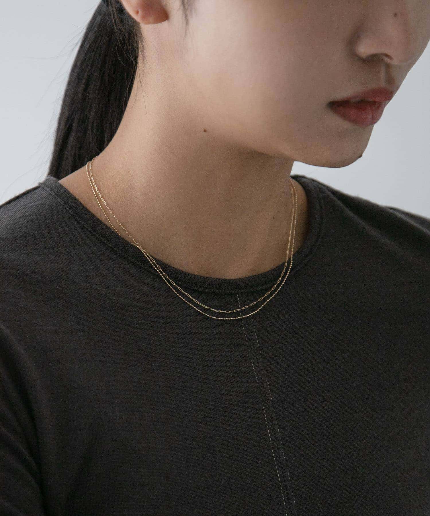 ff by decor urban research　ボール×ステラチェーンネックレス80cm K10YG -