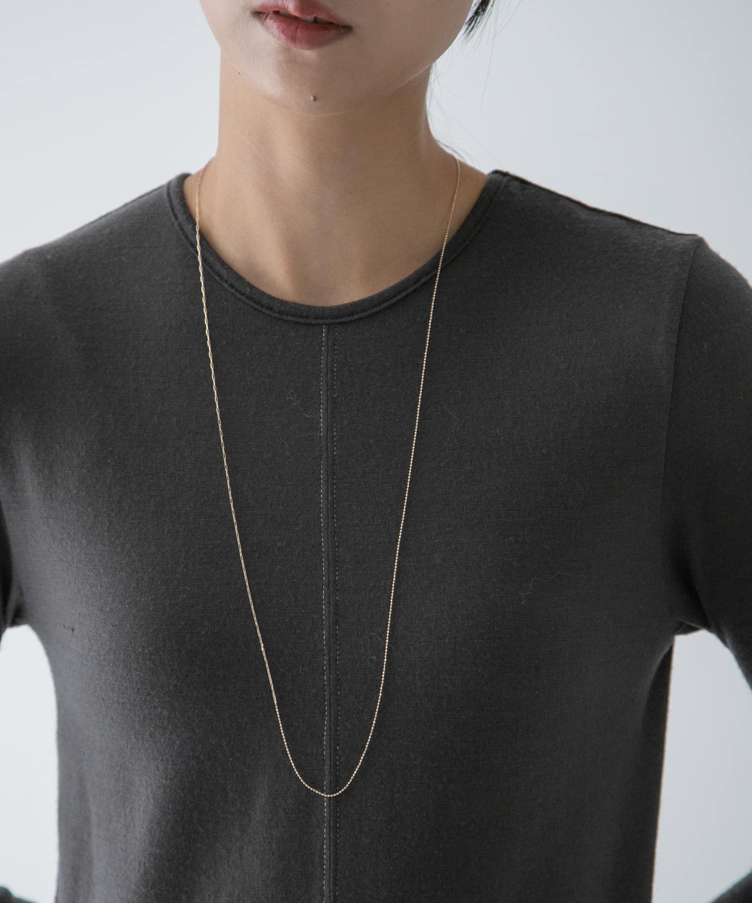 ff by decor urban research　ボール×ステラチェーンネックレス80cm K10YG -