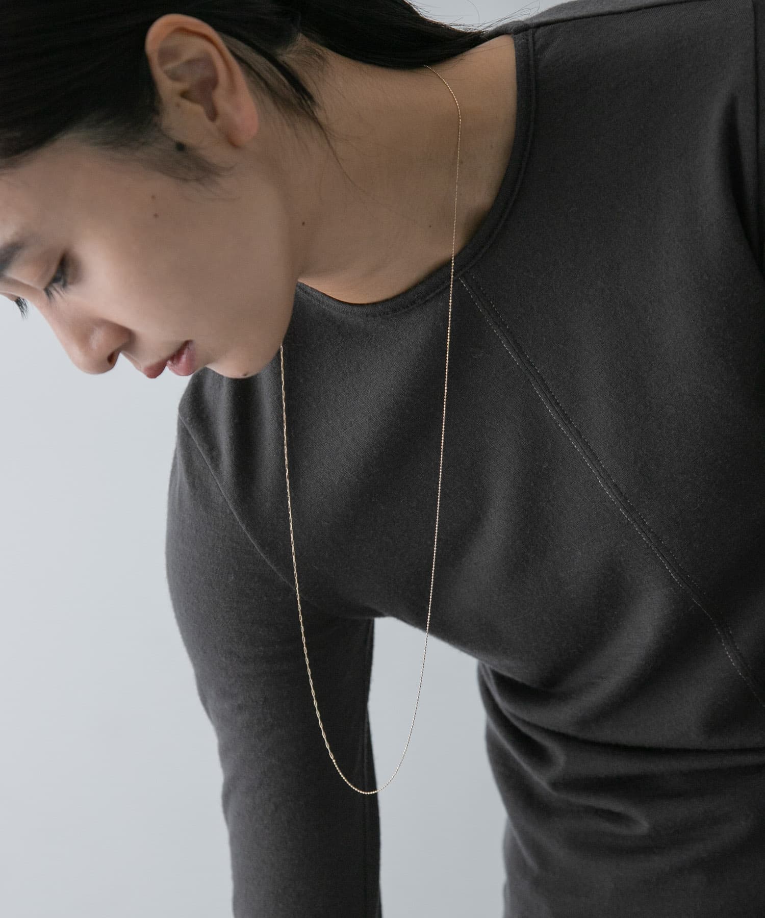 ff by decor urban research　ボール×ステラチェーンネックレス80cm K10YG -