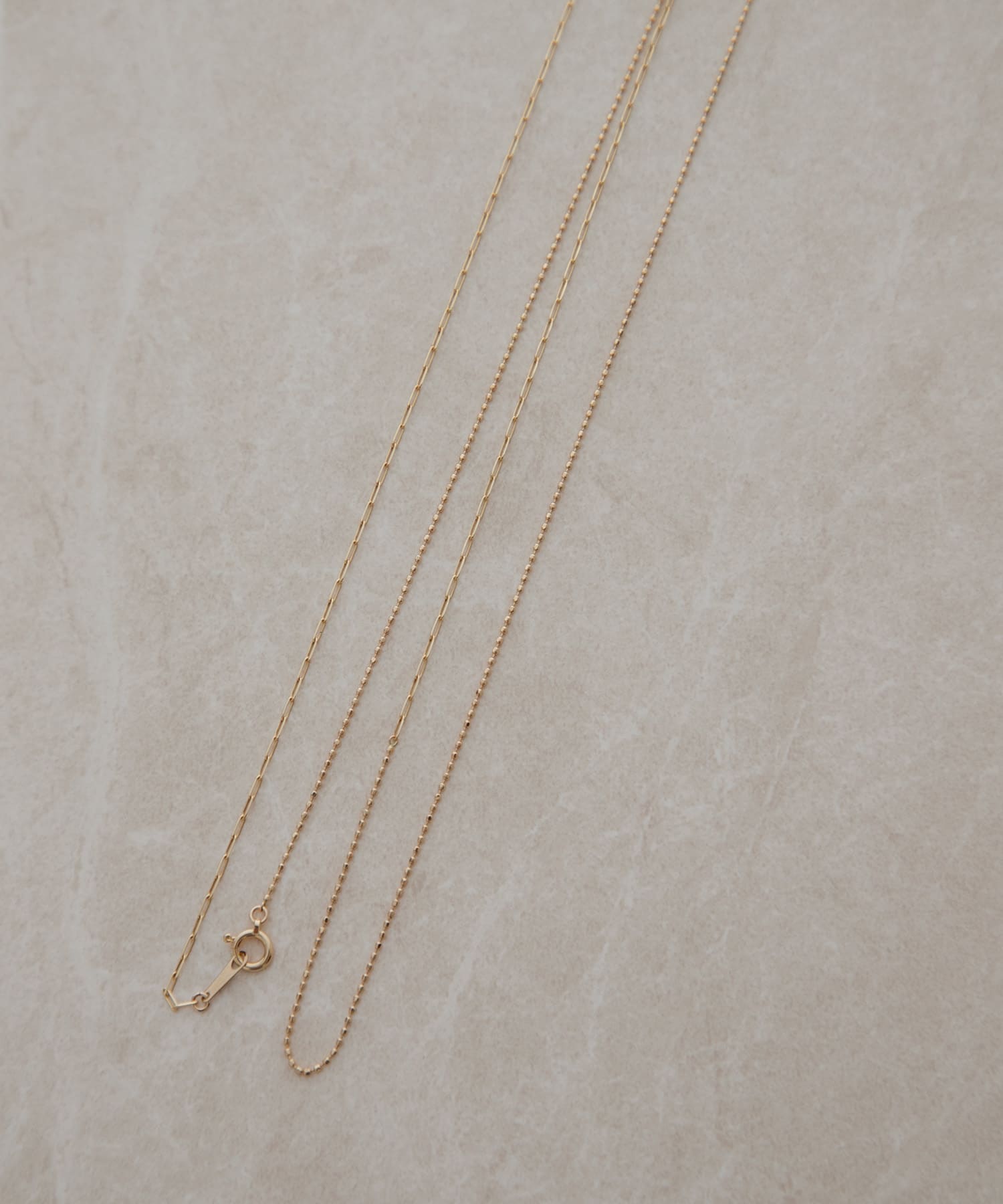 ff by decor urban research　ボール×ステラチェーンネックレス80cm K10YG -