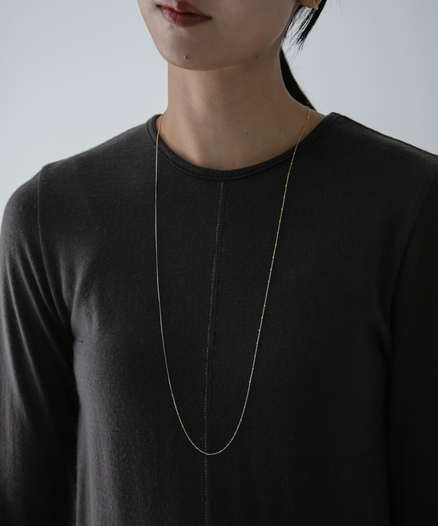 ff by decor urban research　ドット×Vチェーンネックレス80cm K10YG -