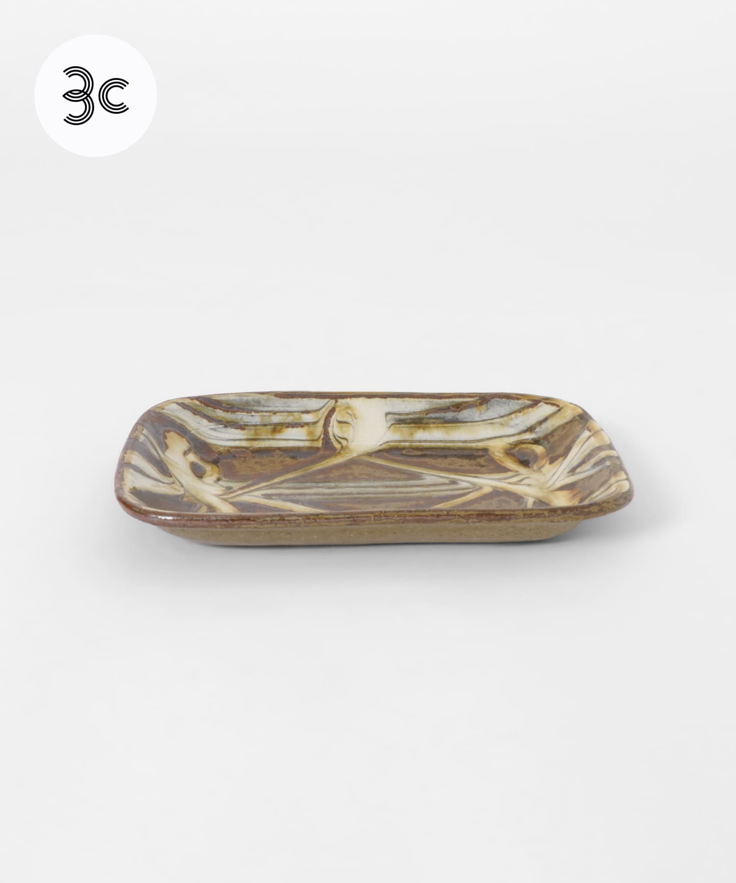 小代焼井上尚之　スリップ角皿大