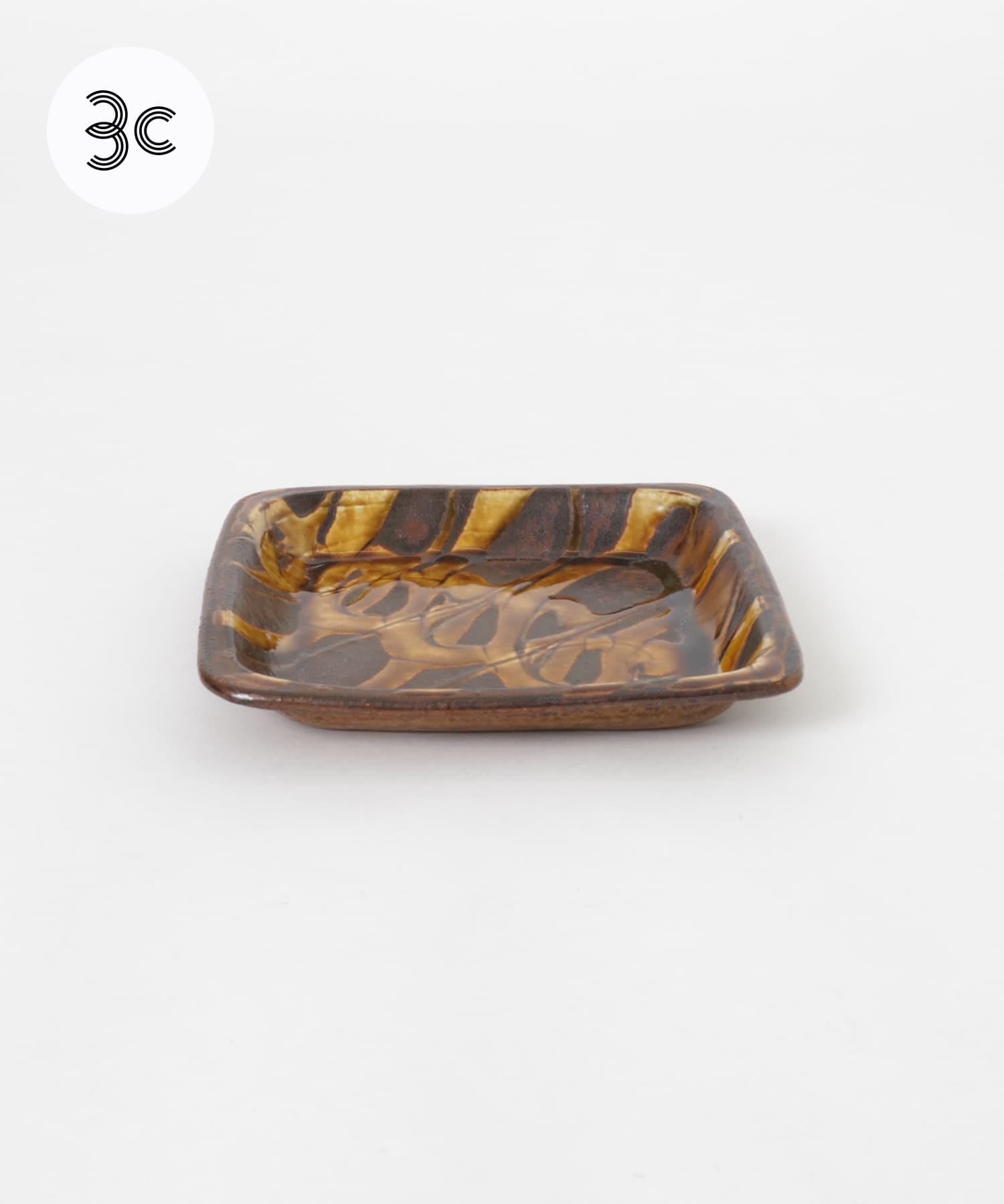 小代焼井上尚之　スリップ正方皿