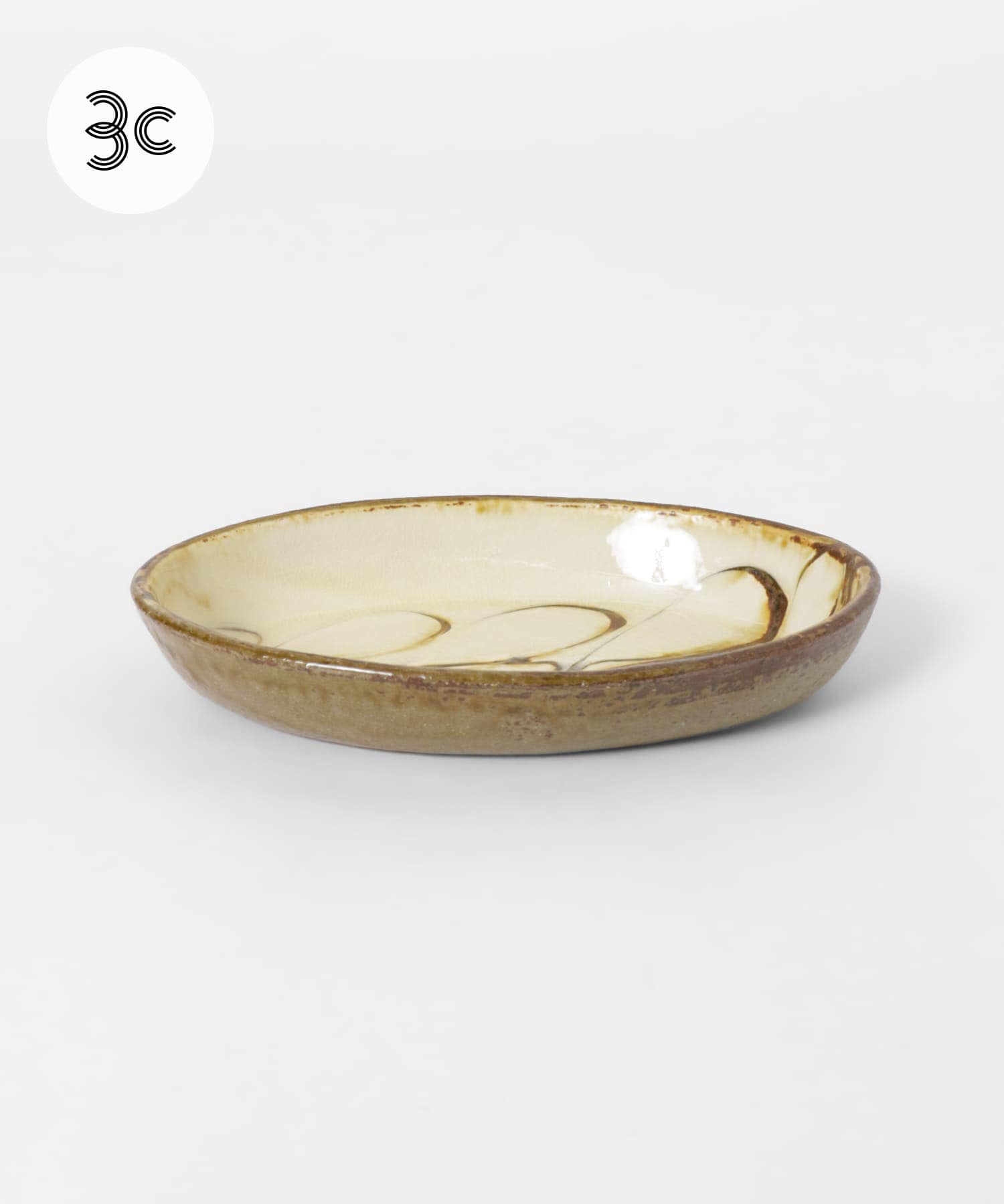 小代焼井上尚之　スリップ楕円鉢中 その他4 -