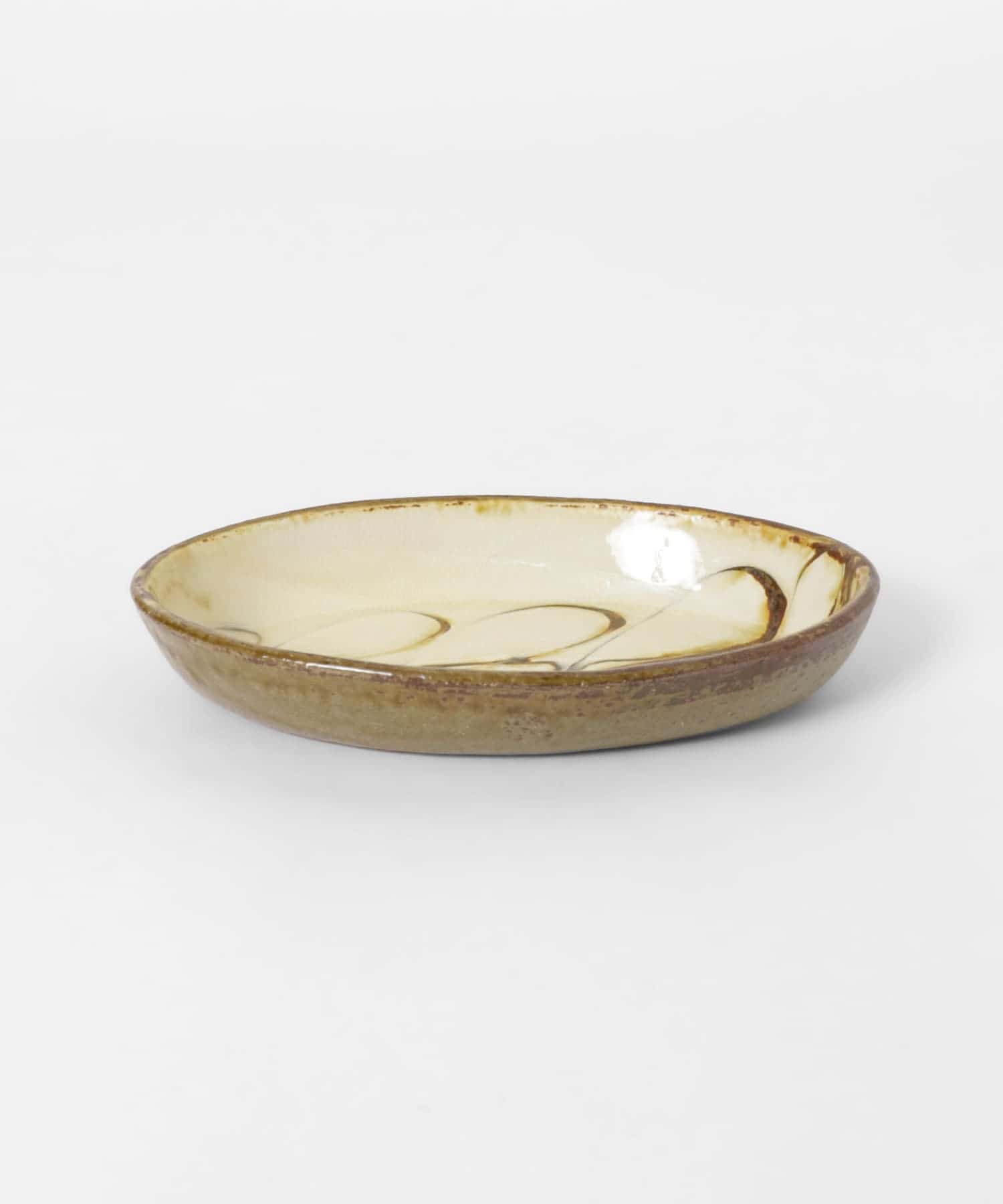 小代焼井上尚之　スリップ楕円鉢中 その他4 -