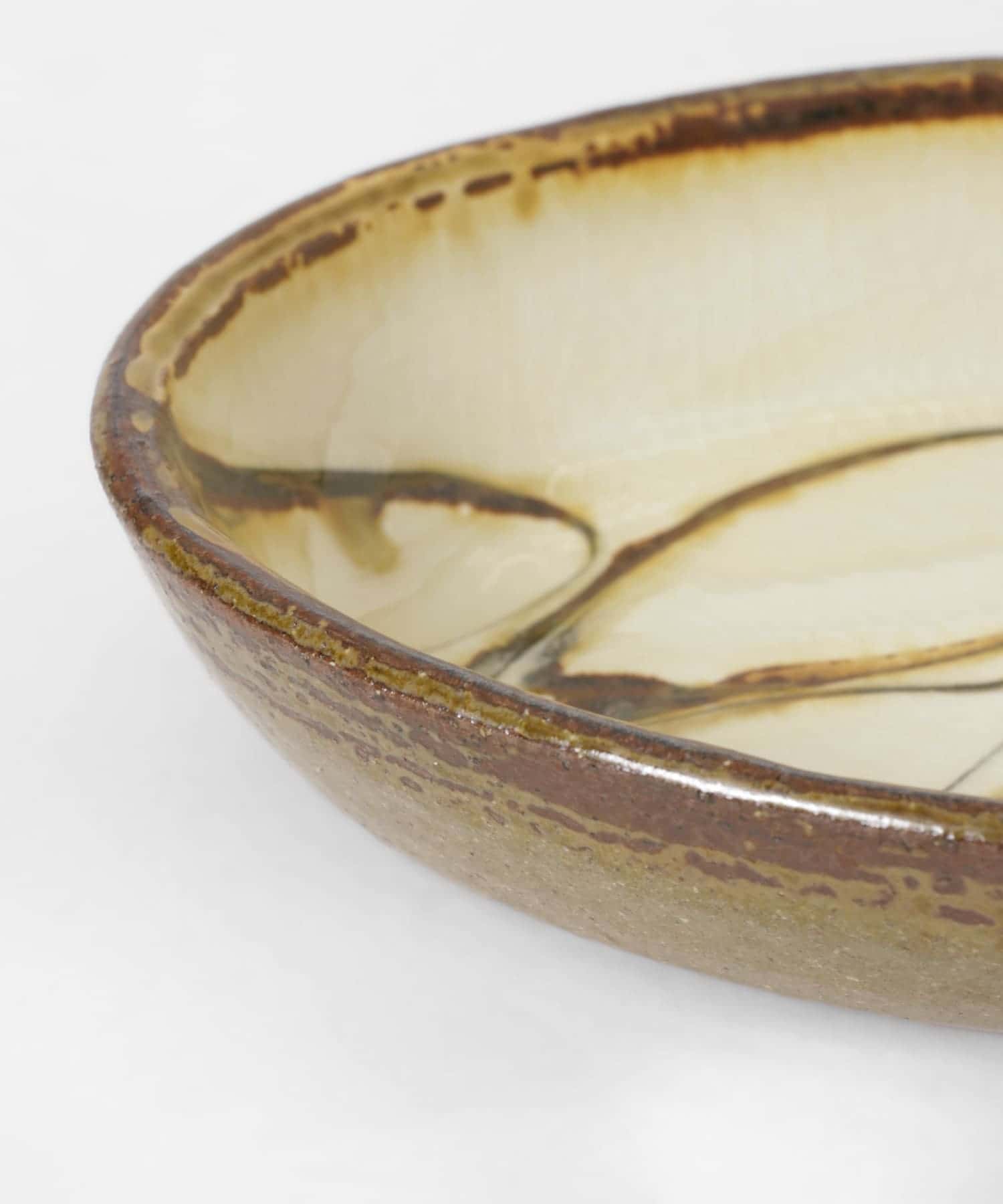 小代焼井上尚之　スリップ楕円鉢中 その他4 -