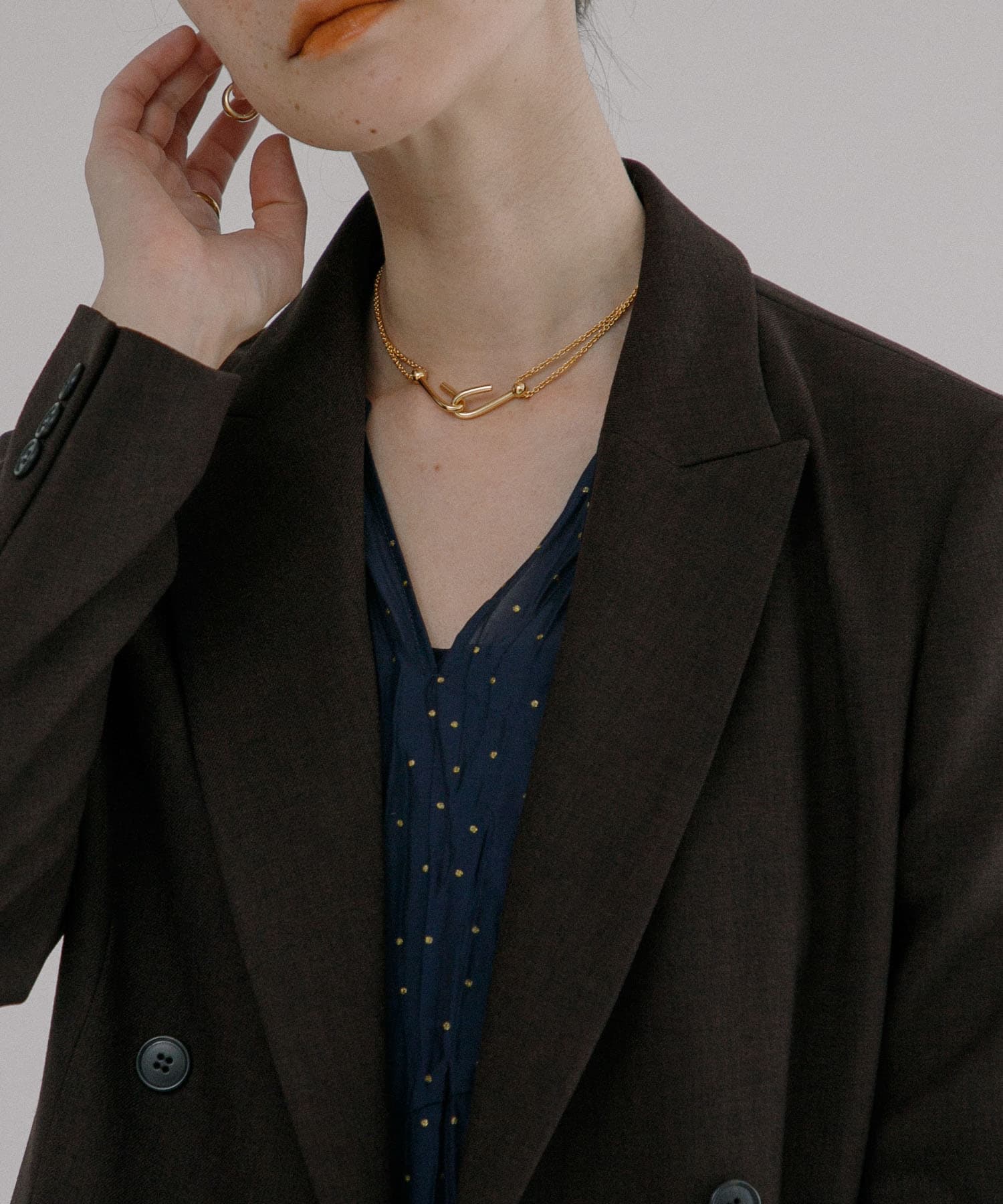 『別注』Naotokojima×URBAN RESEARCH　short ball necklace GOLD -