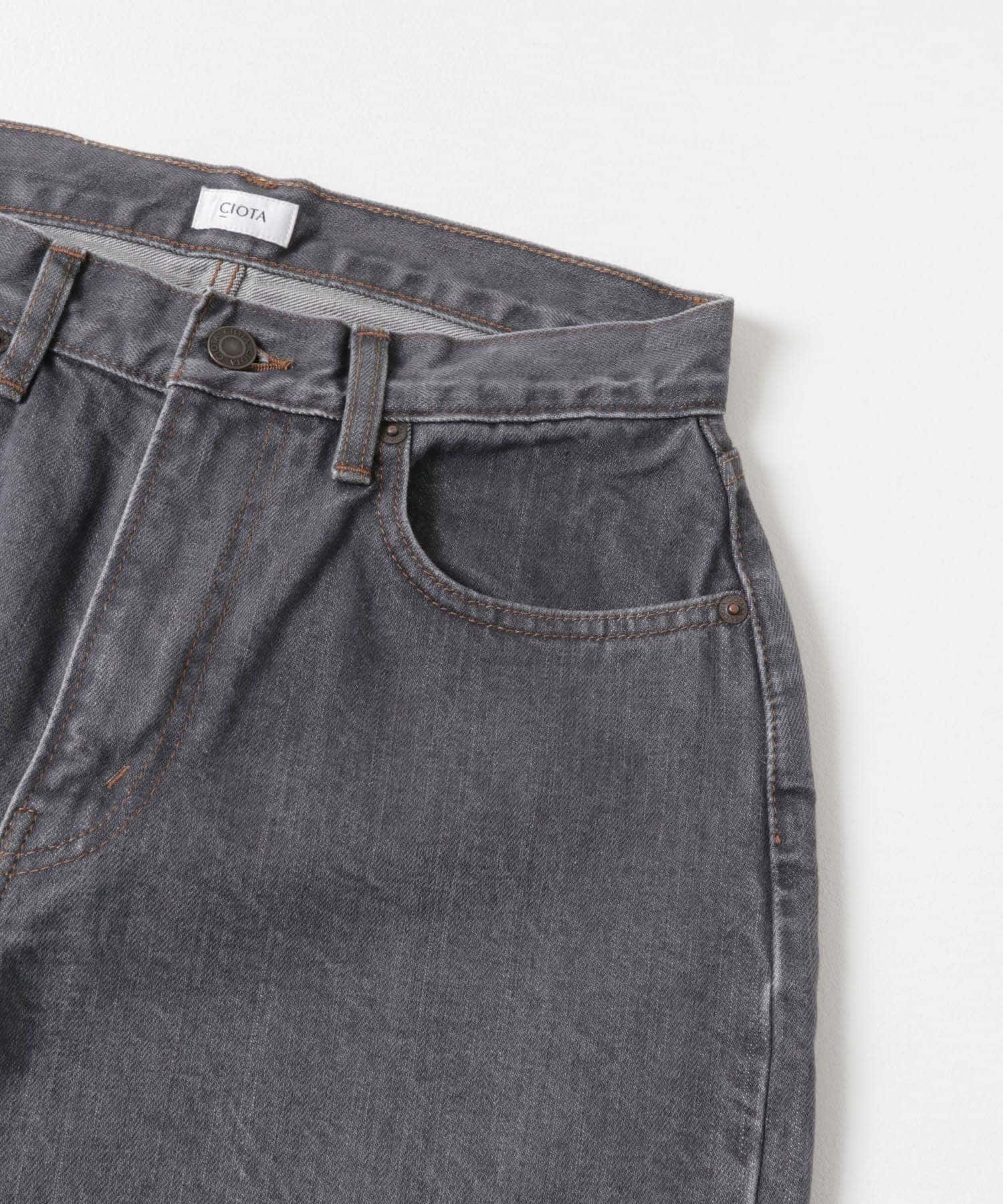 CIOTA　スビンコットン13.5ozテーパードデニム M GREY 27