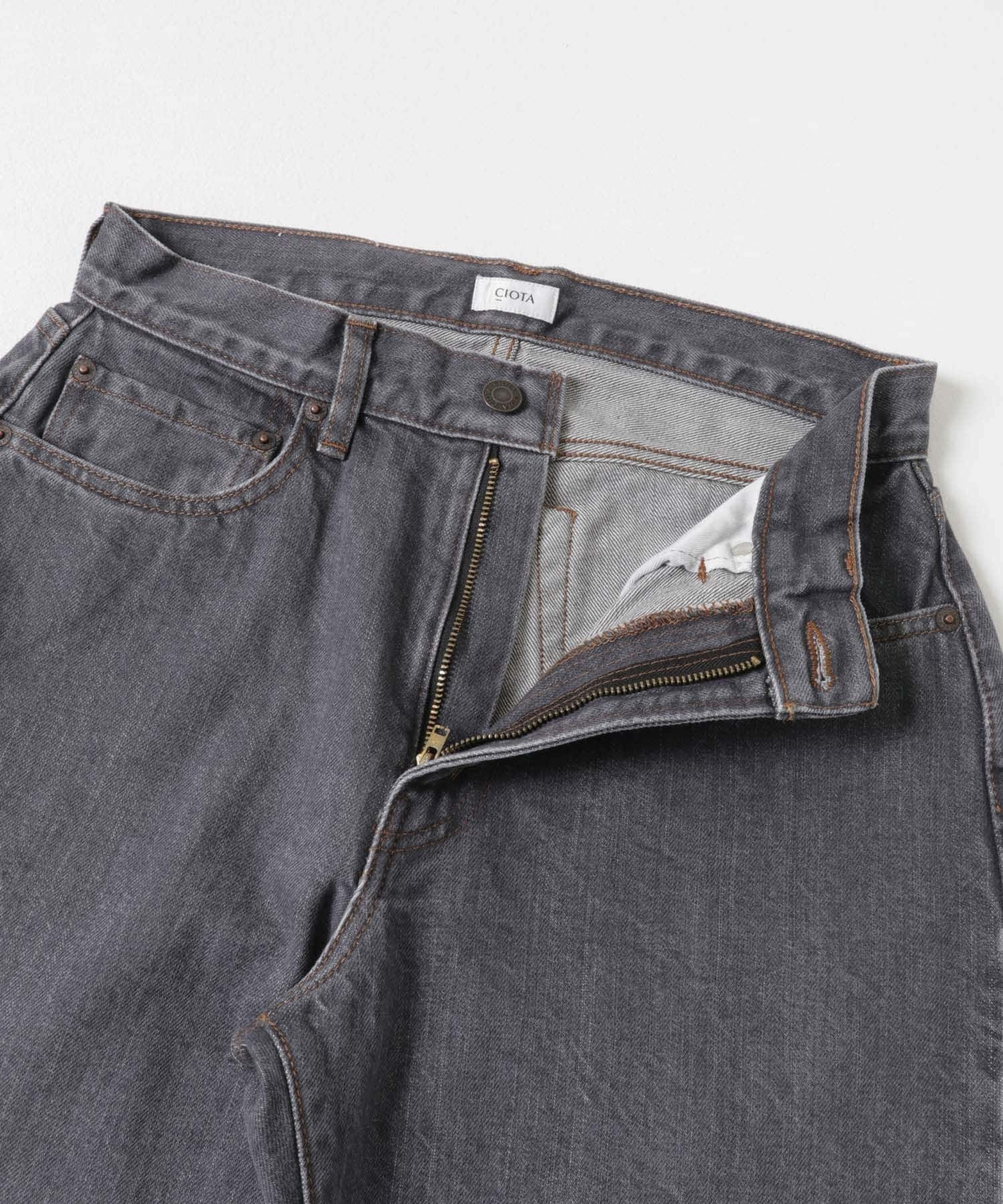 CIOTA　スビンコットン13.5ozテーパードデニム M GREY 27