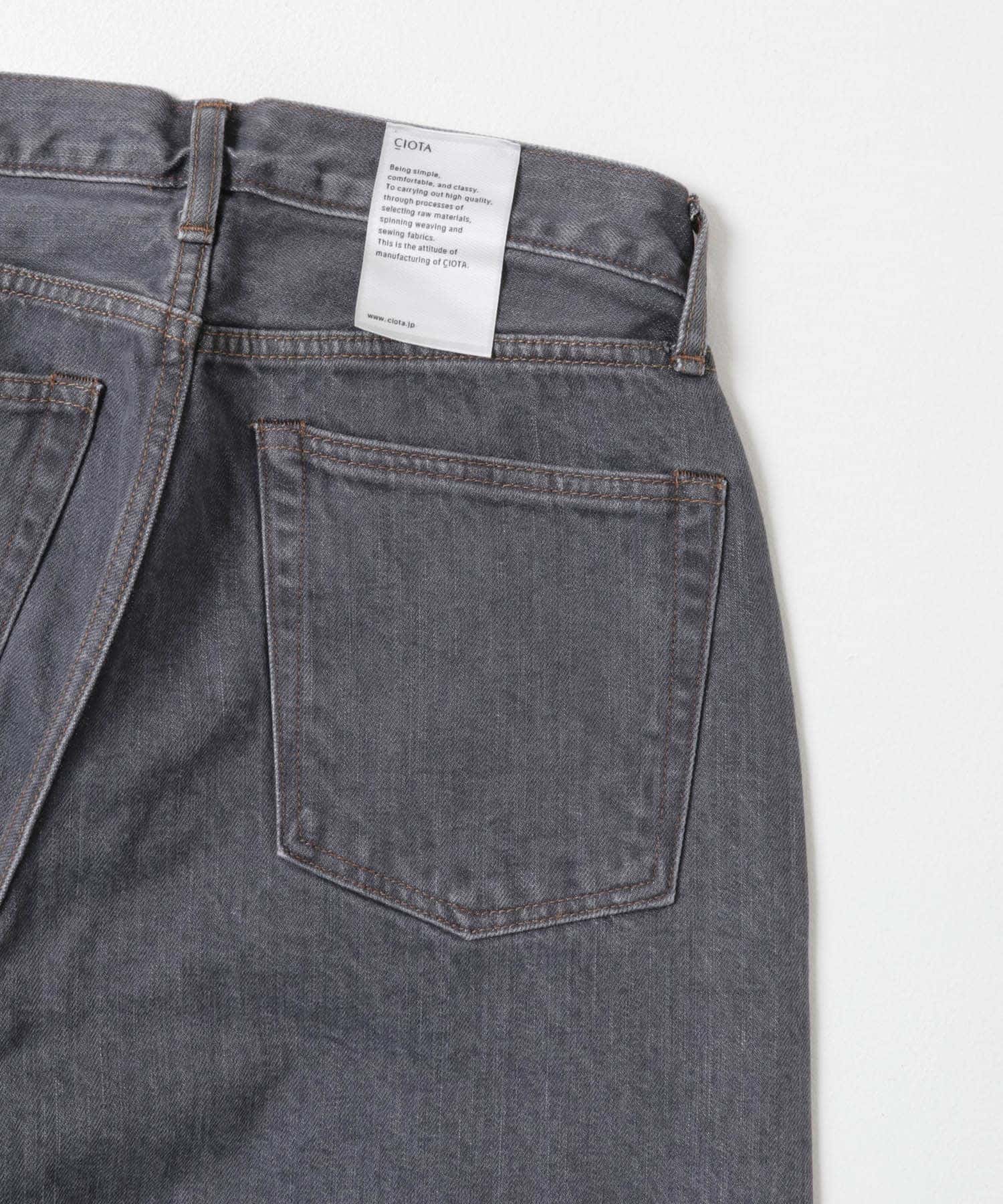 CIOTA　スビンコットン13.5ozテーパードデニム M GREY 27