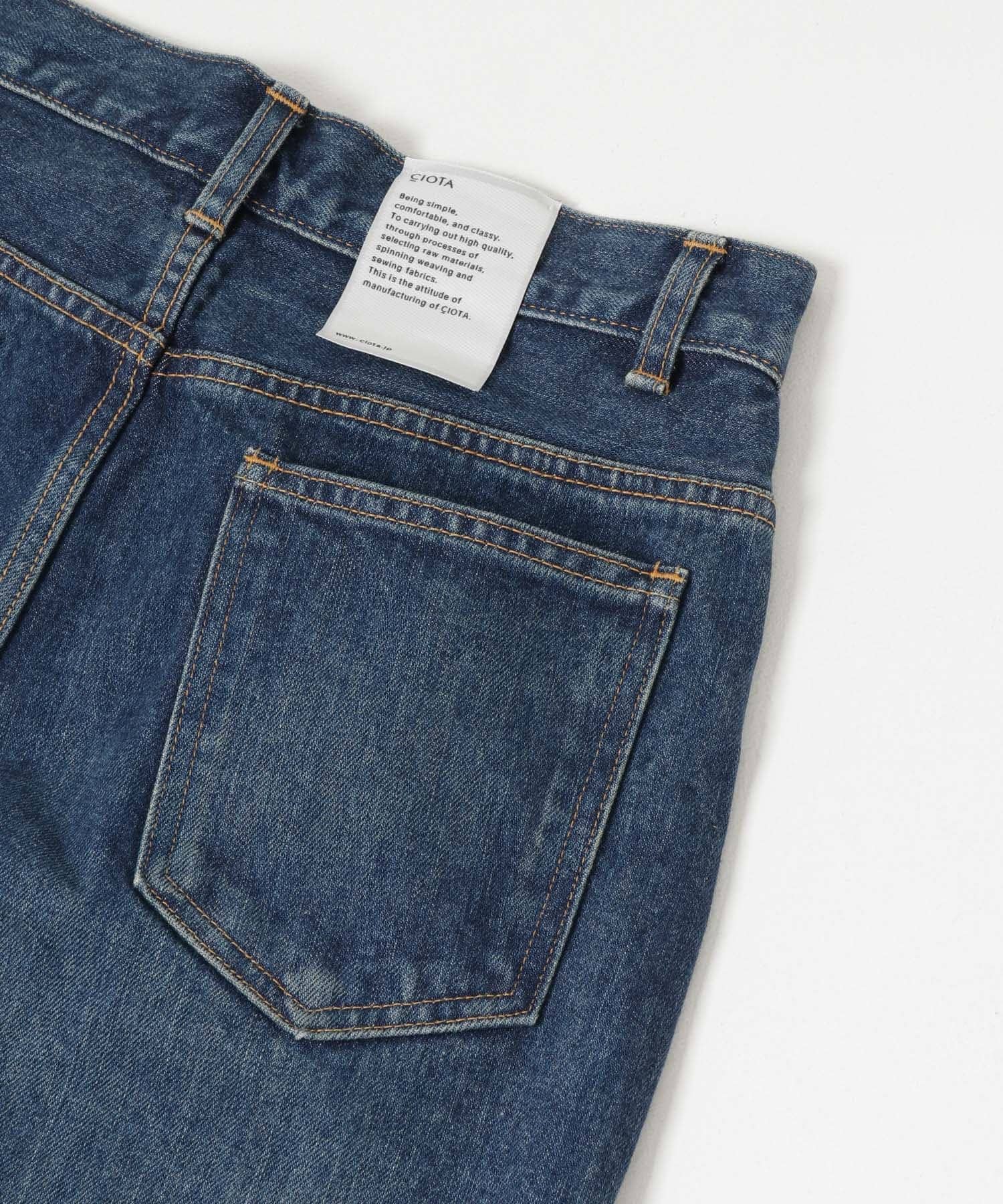 CIOTA　インディゴスビンコットンスリムデニム ダークブルー 27