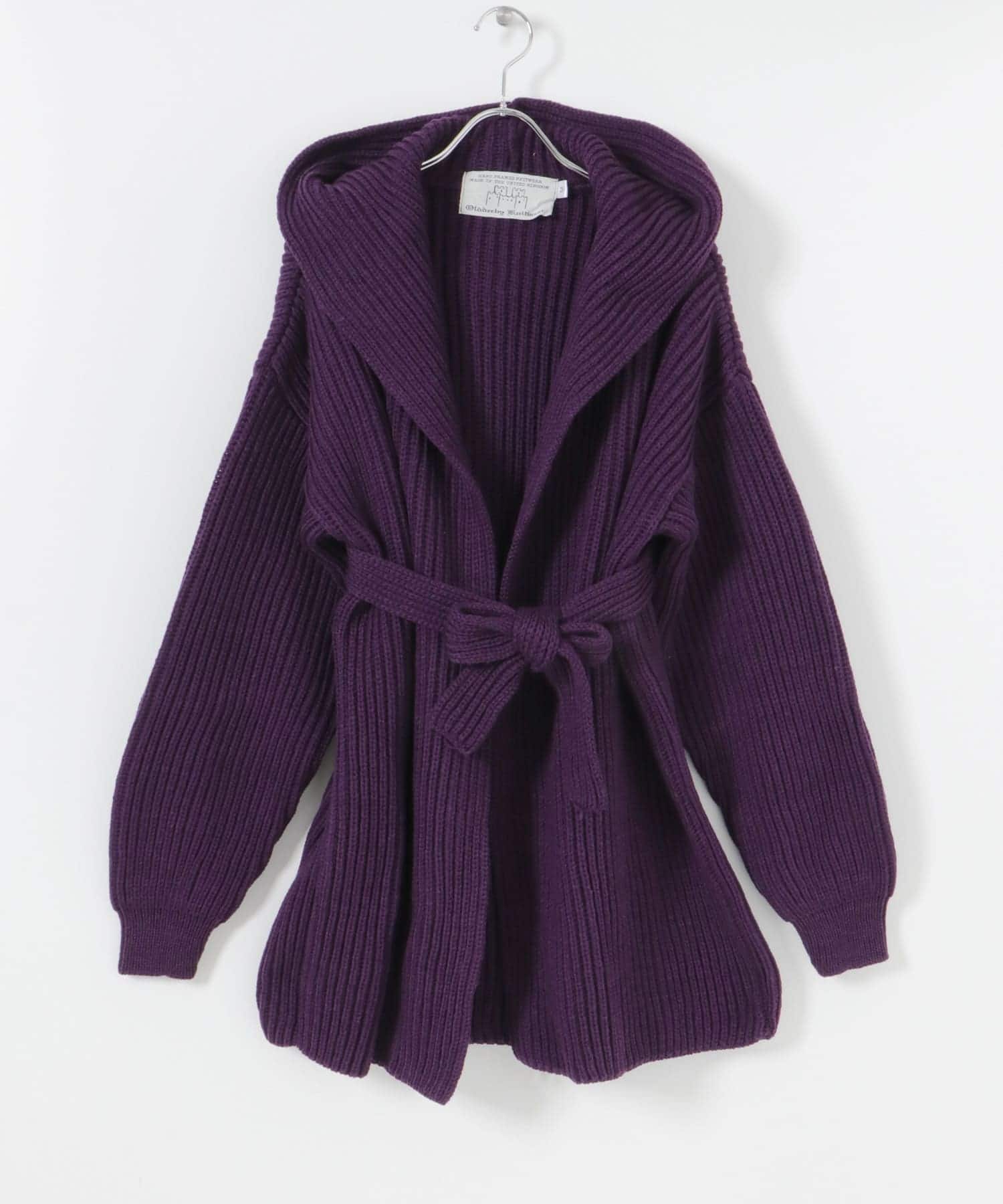 『別注』OLDDERBY KNITWEAR×UR　Open Front Hoodie PURPURA FREE