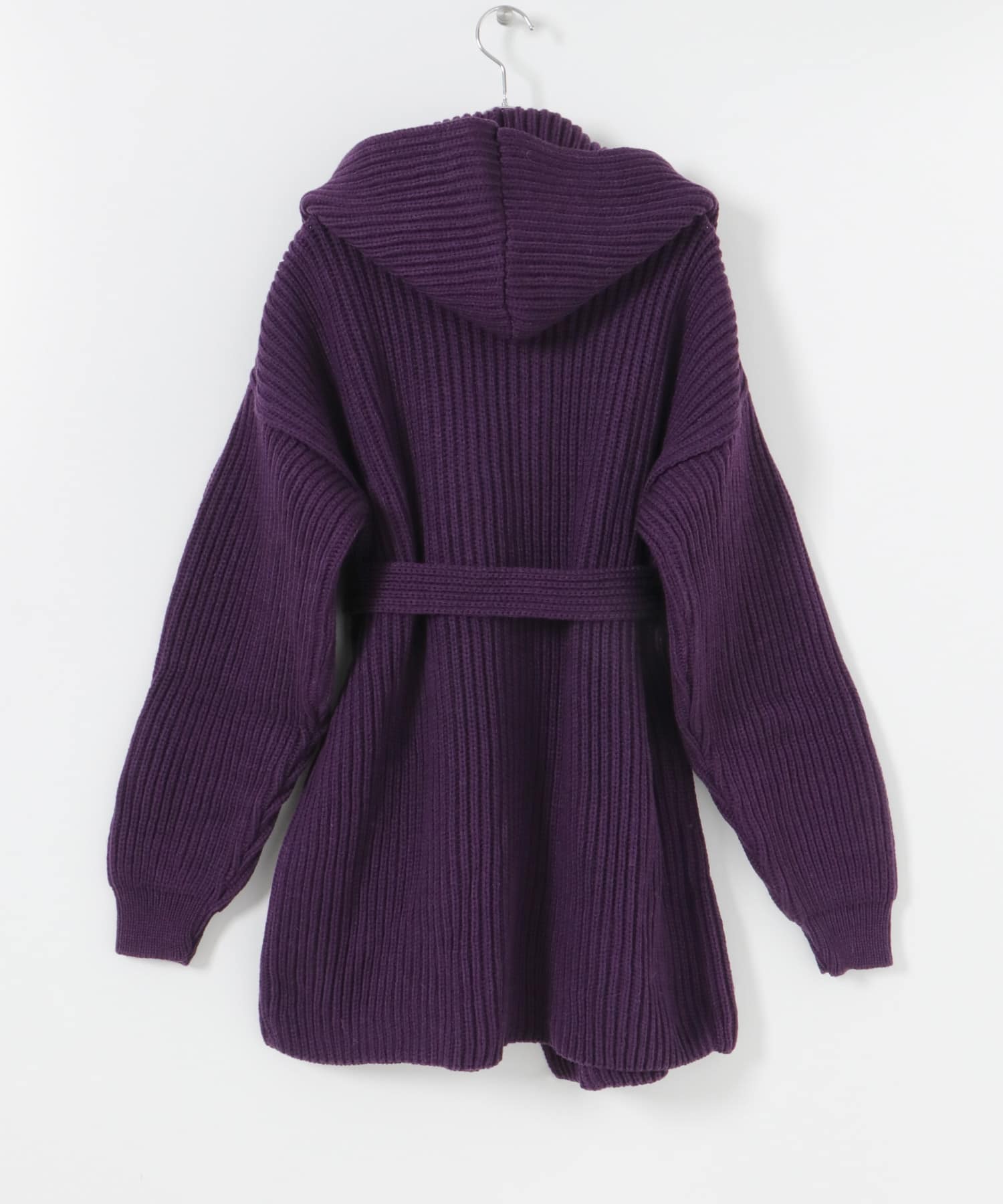 『別注』OLDDERBY KNITWEAR×UR　Open Front Hoodie PURPURA FREE