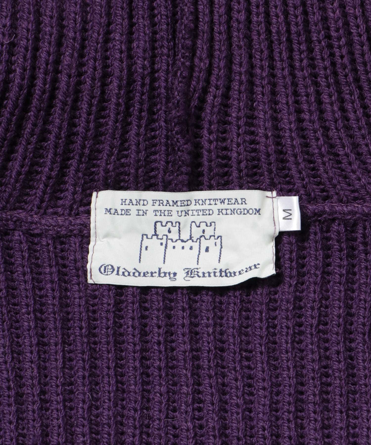 『別注』OLDDERBY KNITWEAR×UR　Open Front Hoodie PURPURA FREE
