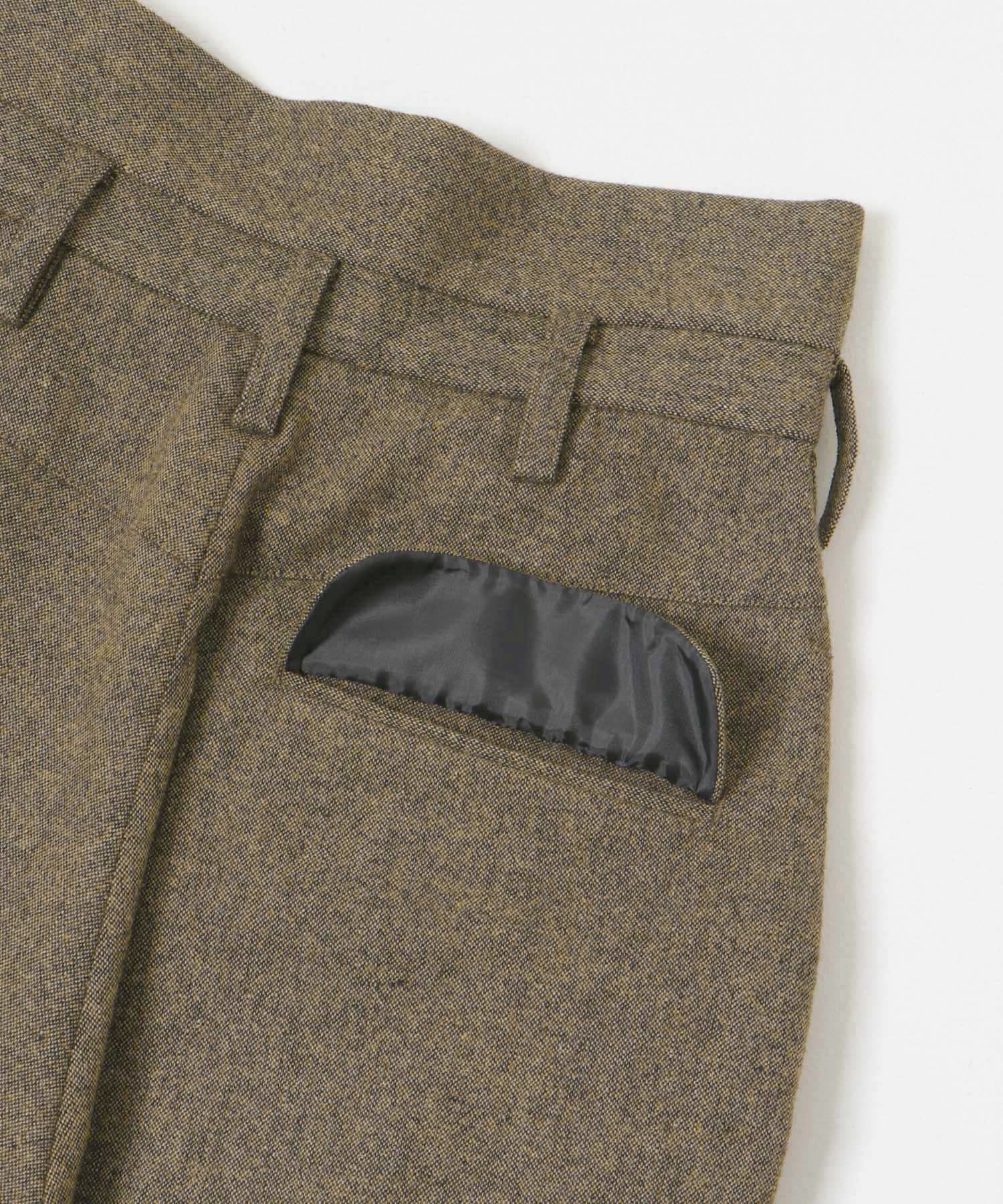 SATORU SASAKI　DOUBLE-BELTED TROUSERS BROWN 1