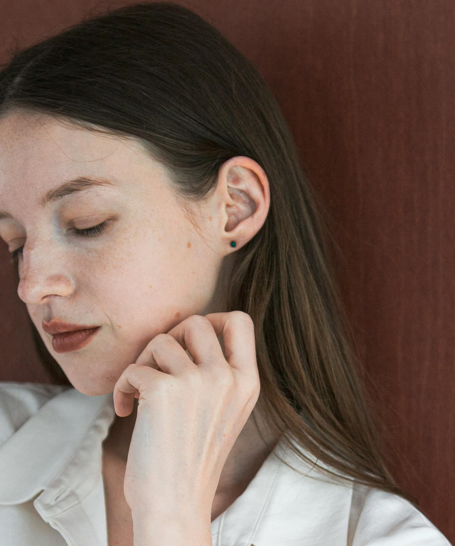 ff by decor urban research　ストーンピアス グリーンオニキス -