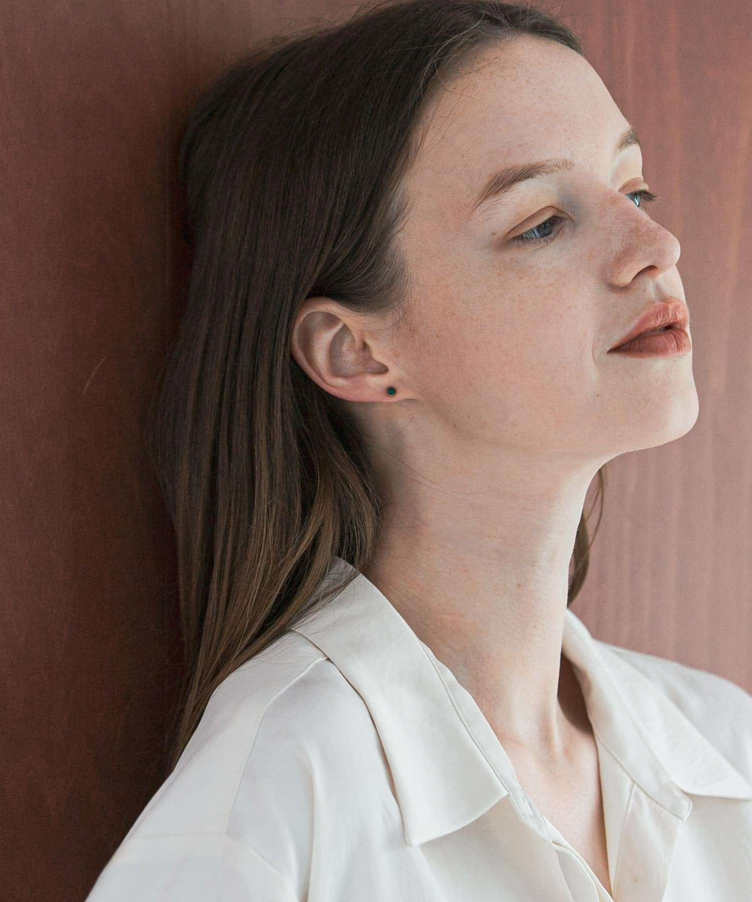 ff by decor urban research　ストーンピアス グリーンオニキス -