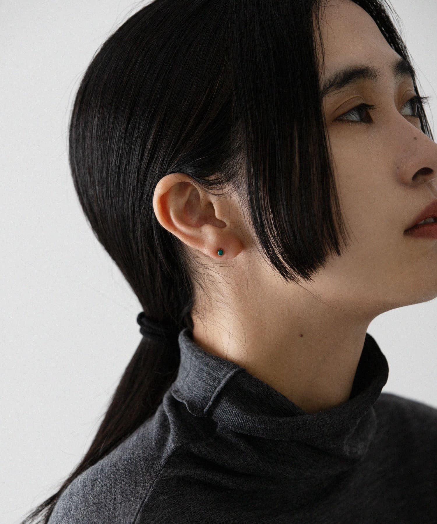 ff by decor urban research　ストーンピアス グリーンオニキス -