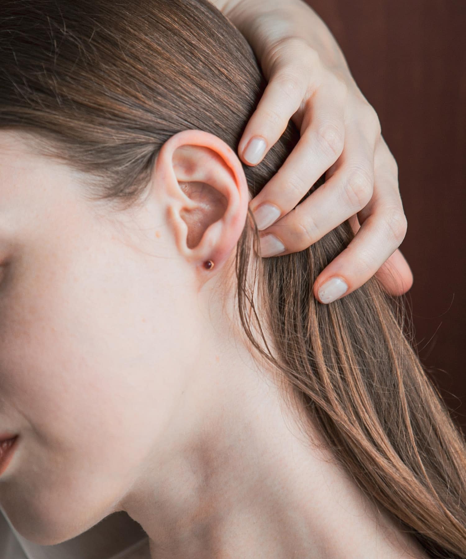 ff by decor urban research　ストーンピアス ルビー -