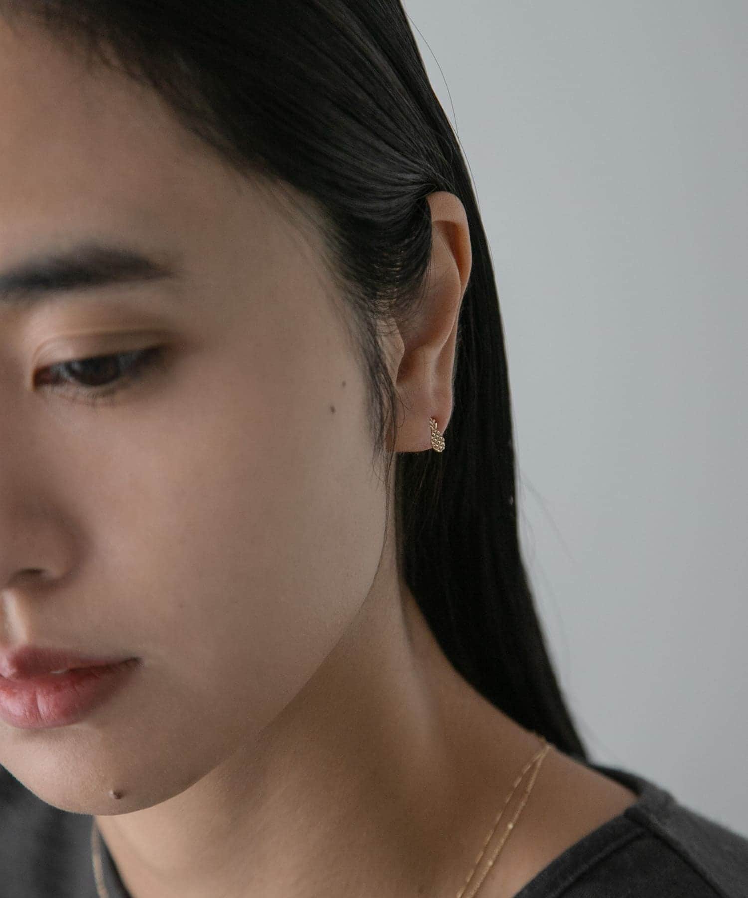 ff by decor urban research　パイナップルピアス K10YG -